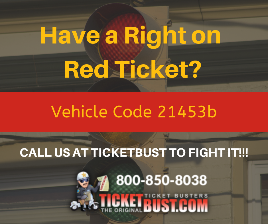 California Right on Red Ticket
