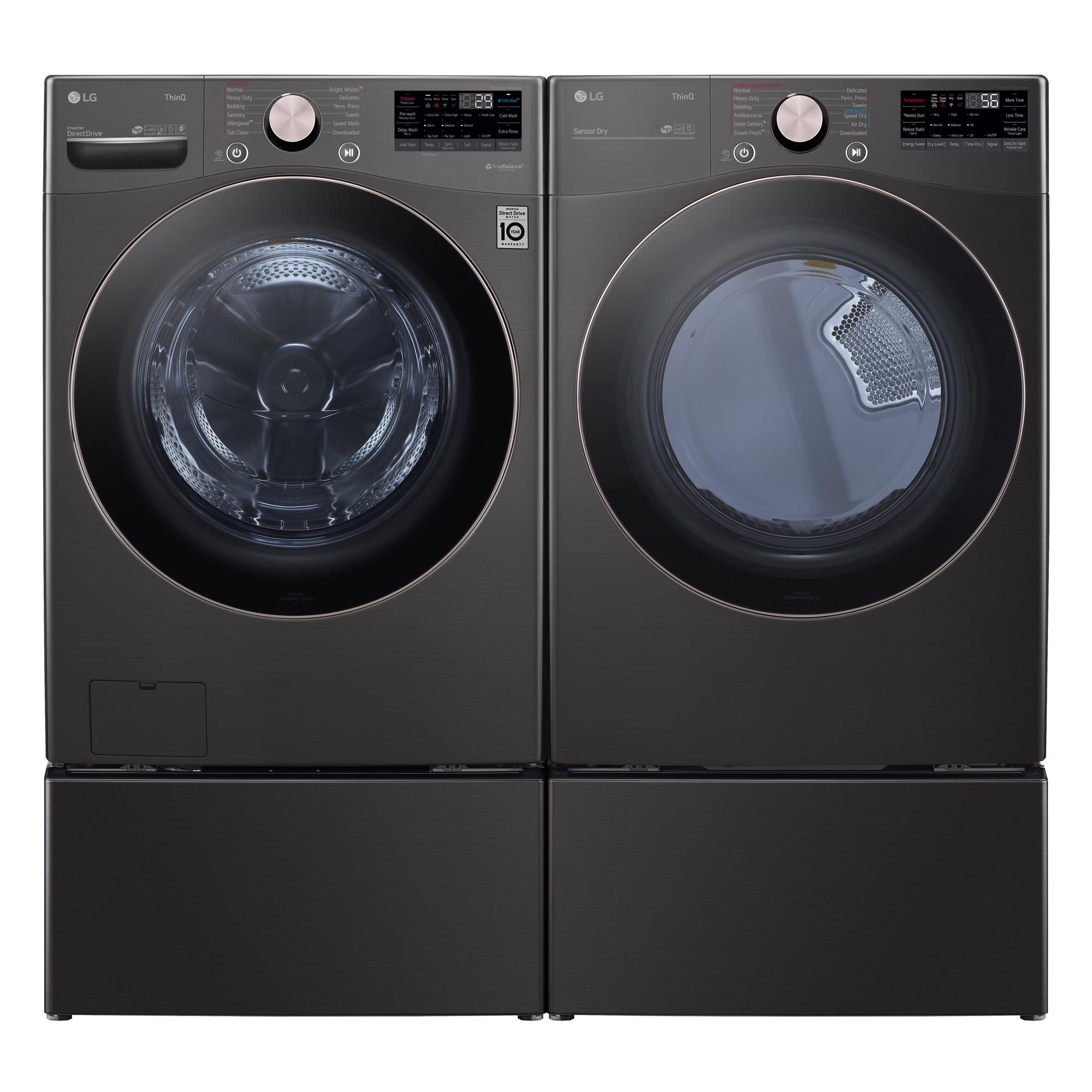 LG 4.5/7.4  FL Steam Electric Pair w/ Pedestals