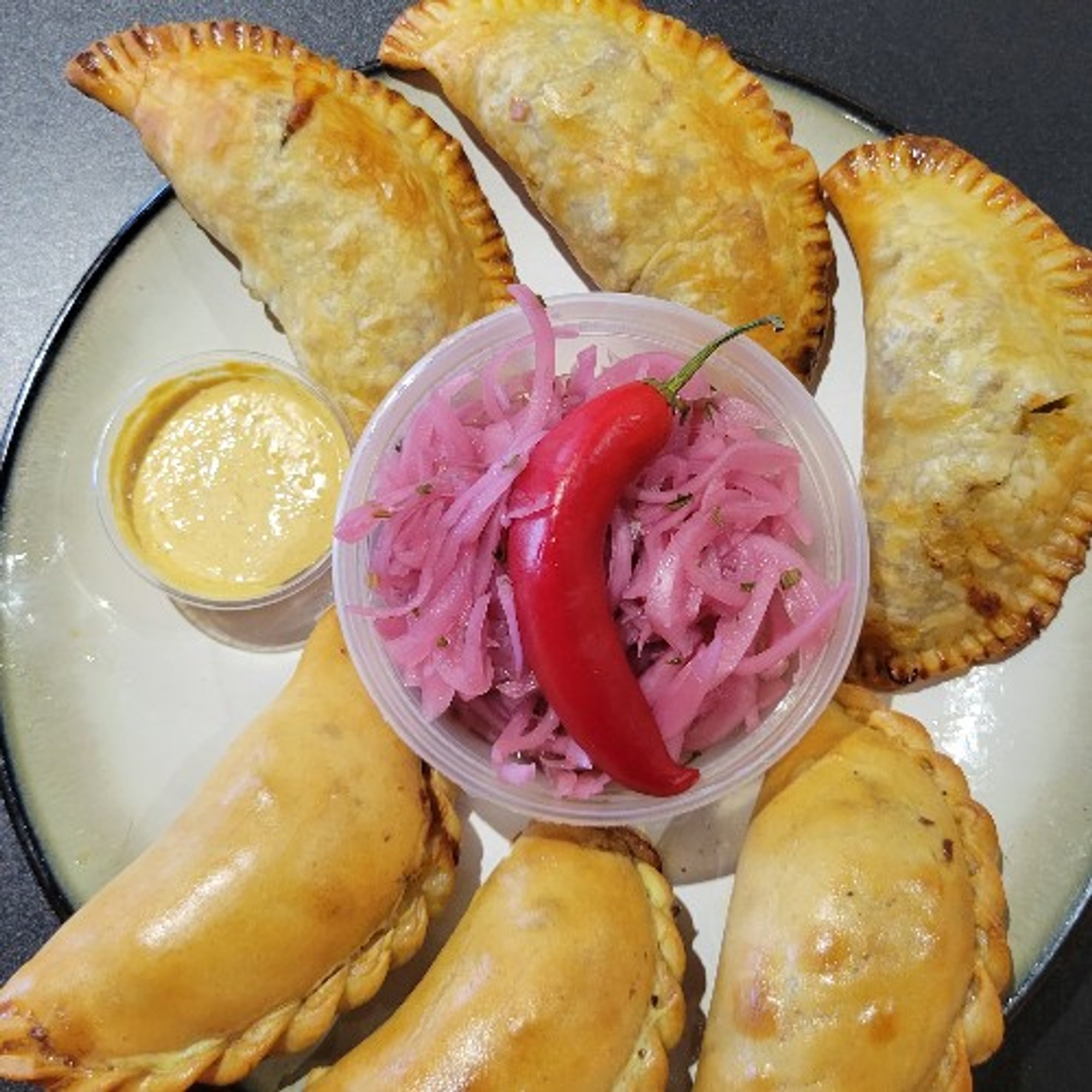 TWO Empanadas: One Beef and One Chicken