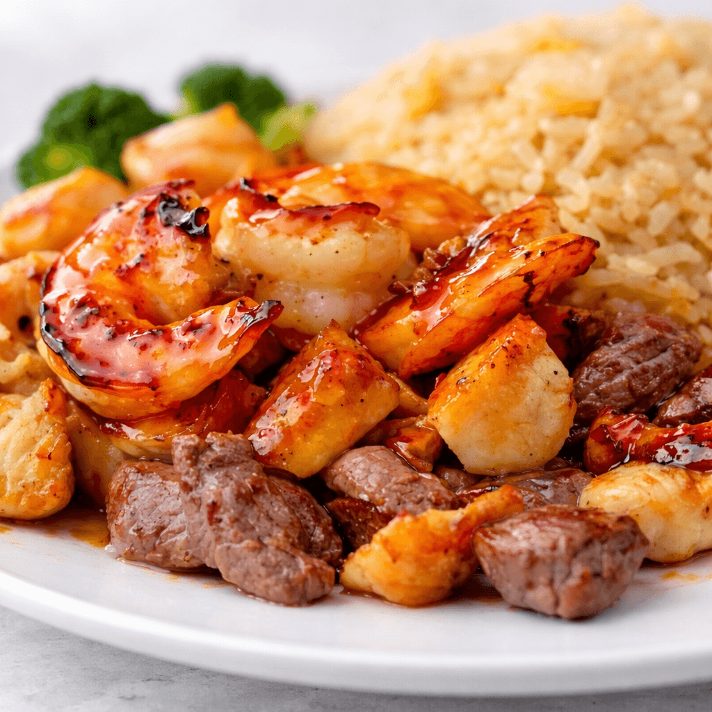 Hibachi Chicken, Shrimp, Steak