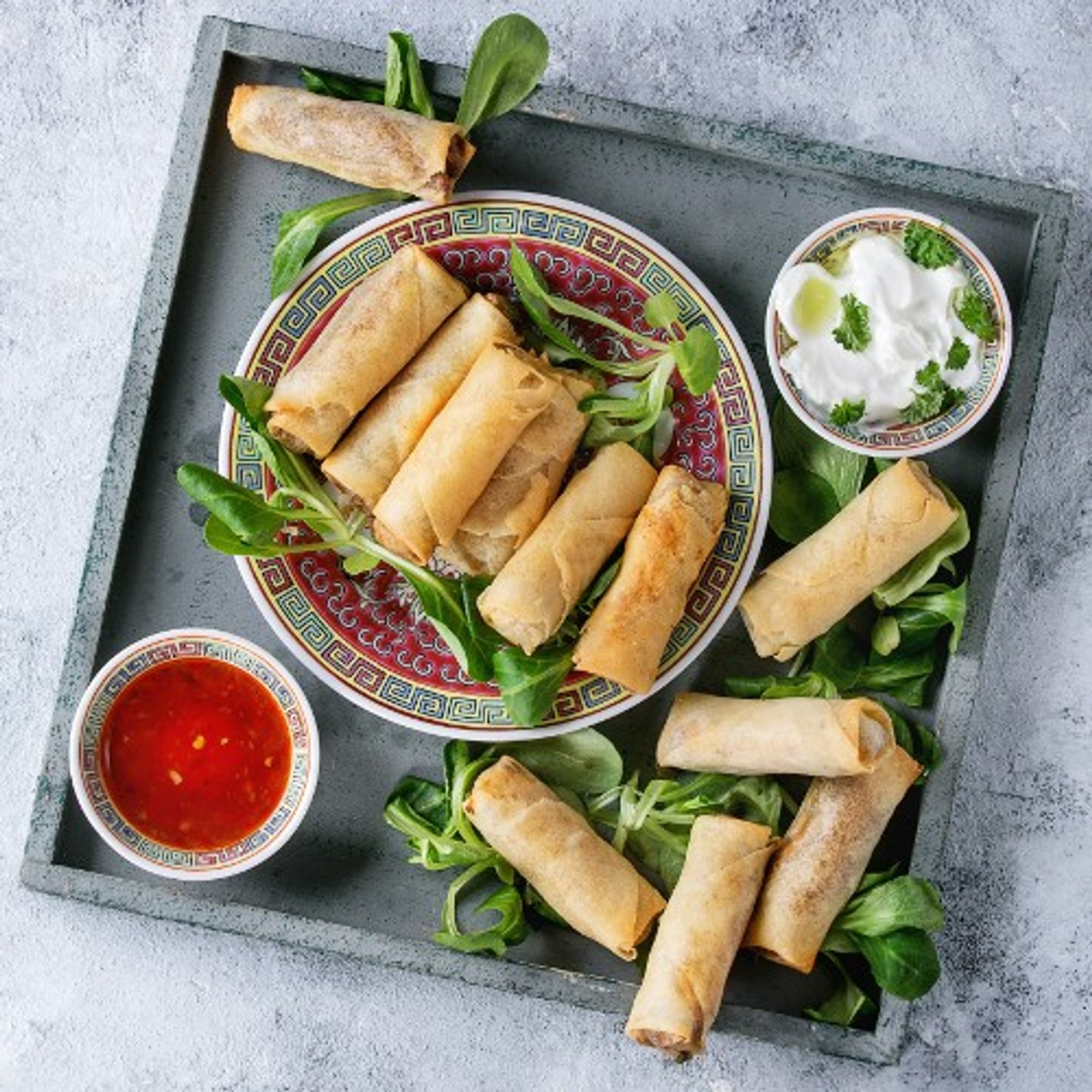 Vegetable Spring Rolls (V, VEG)