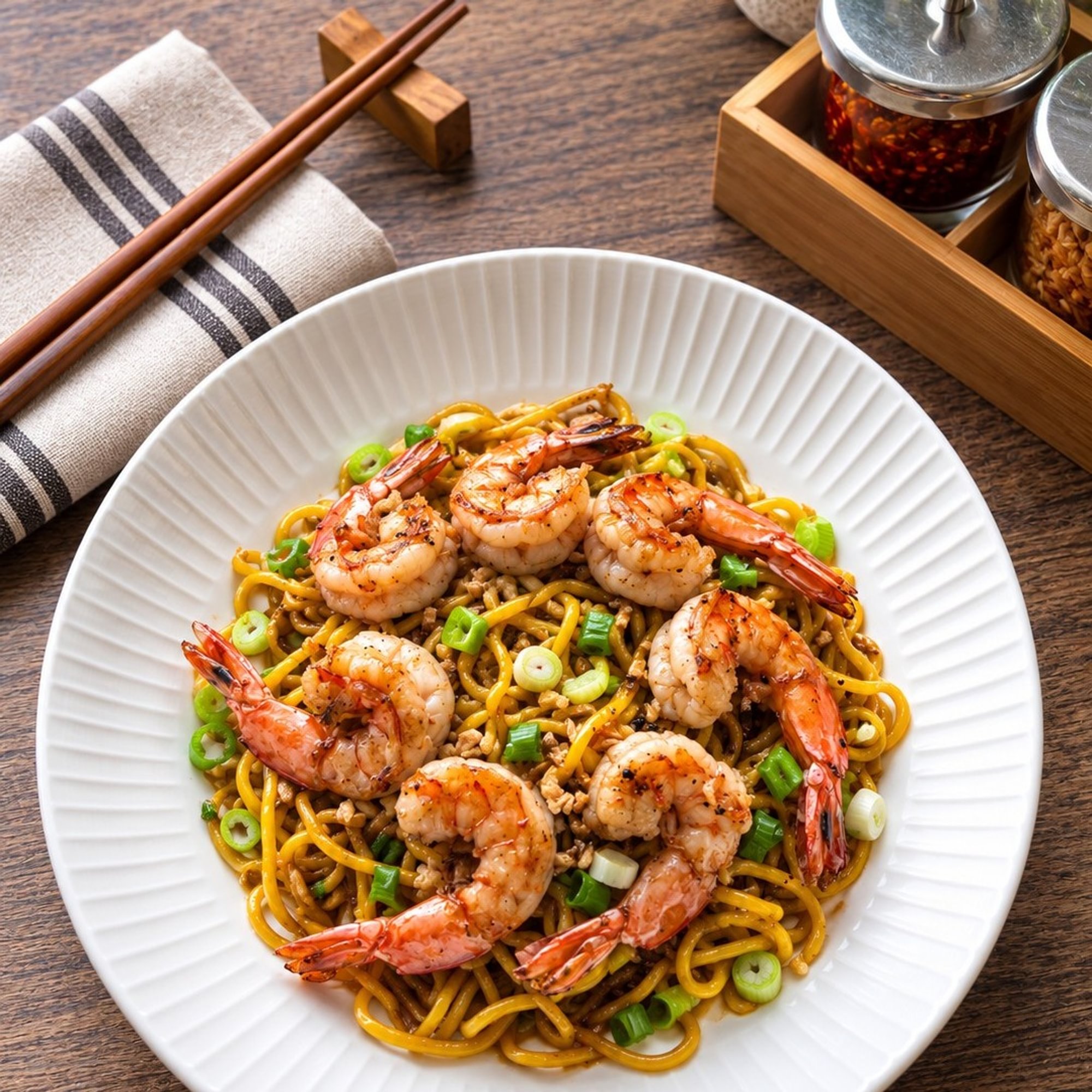 Garlic Noodles Prawns