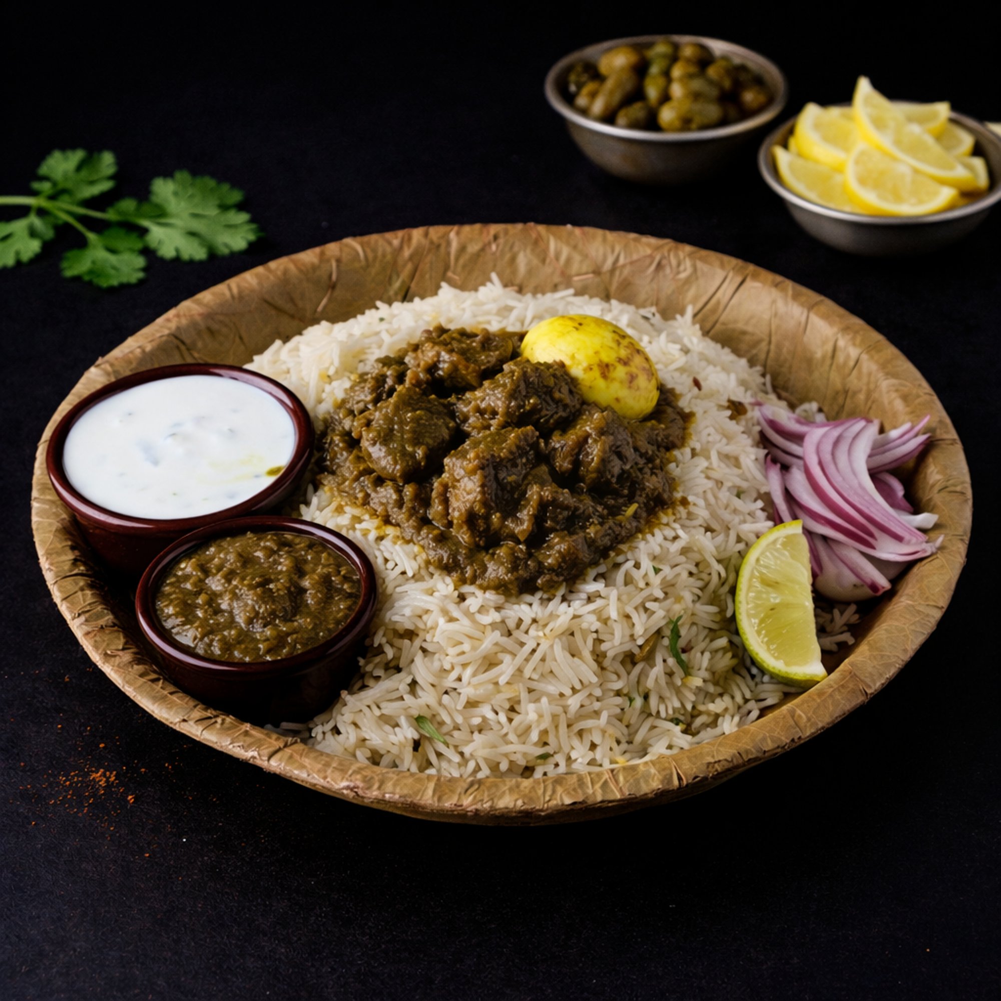 Gongura Goat Pulao (Sorrel Leaf Goat Pulao)