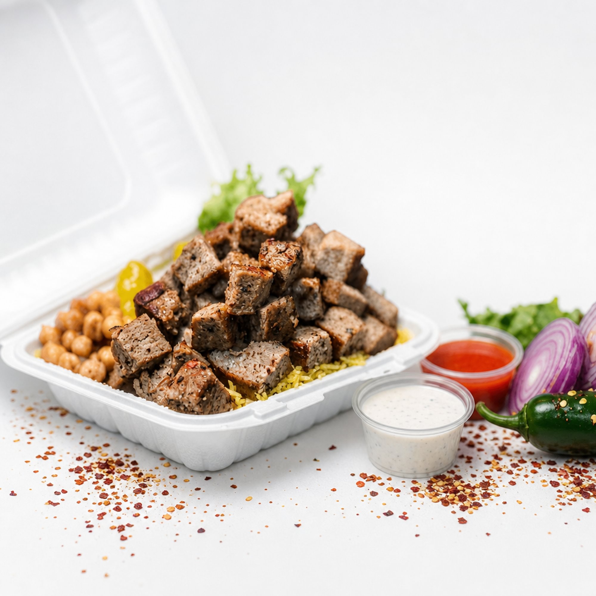 Lamb Gyro over Rice