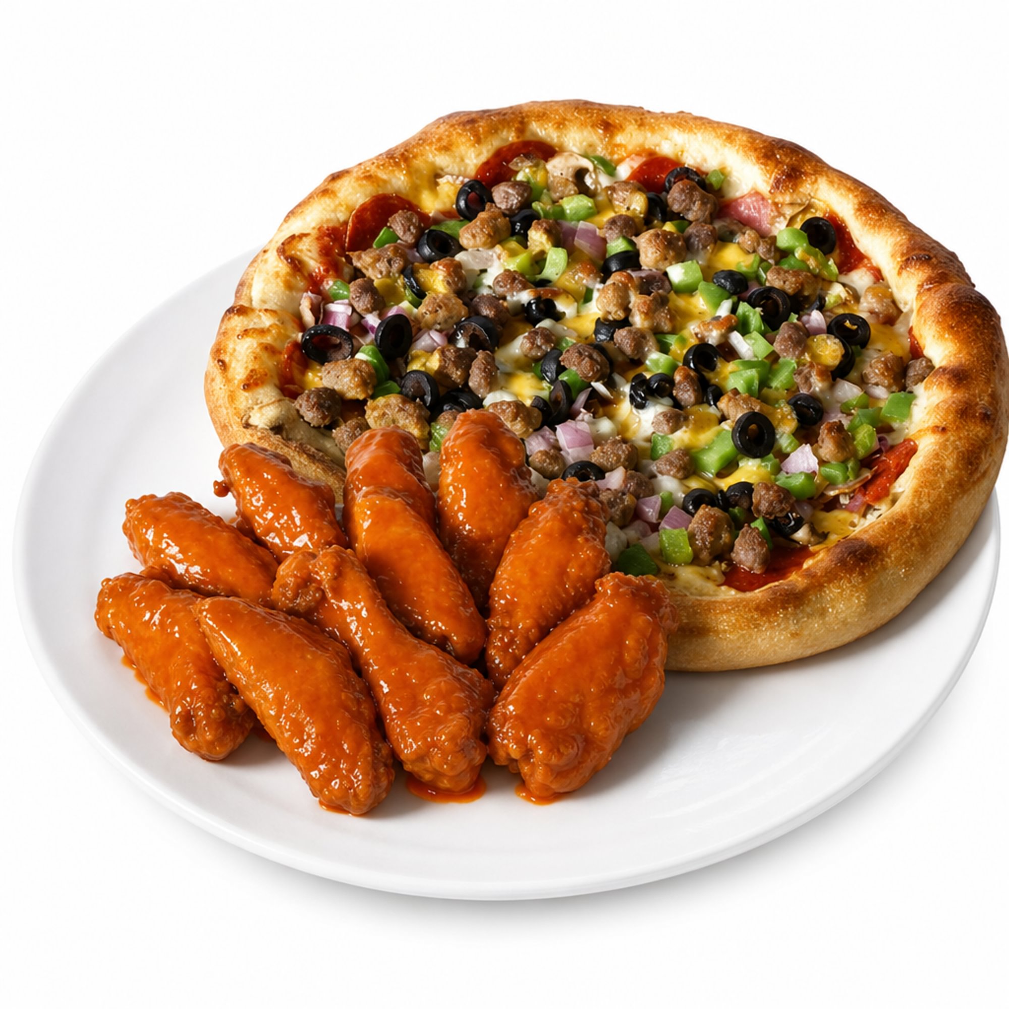 Small 3-Topping Pizza + 6 Wings