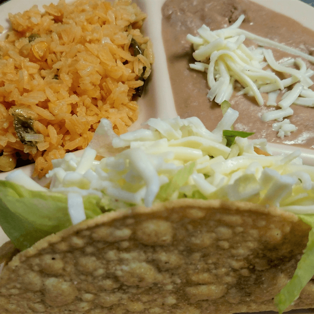 B. Taco, Rice and Beans