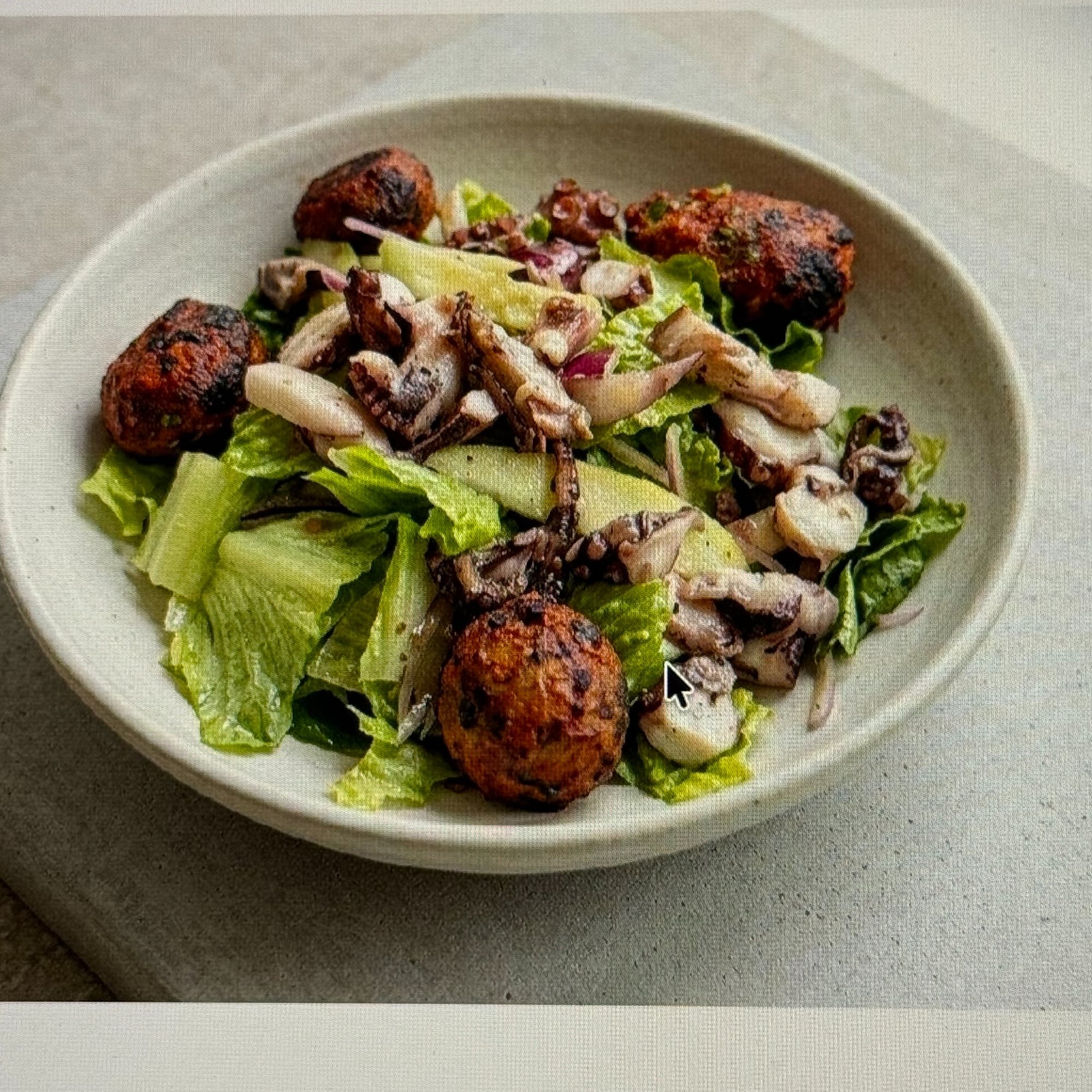 Charred Octopus & Achari Smashed Potato Salad