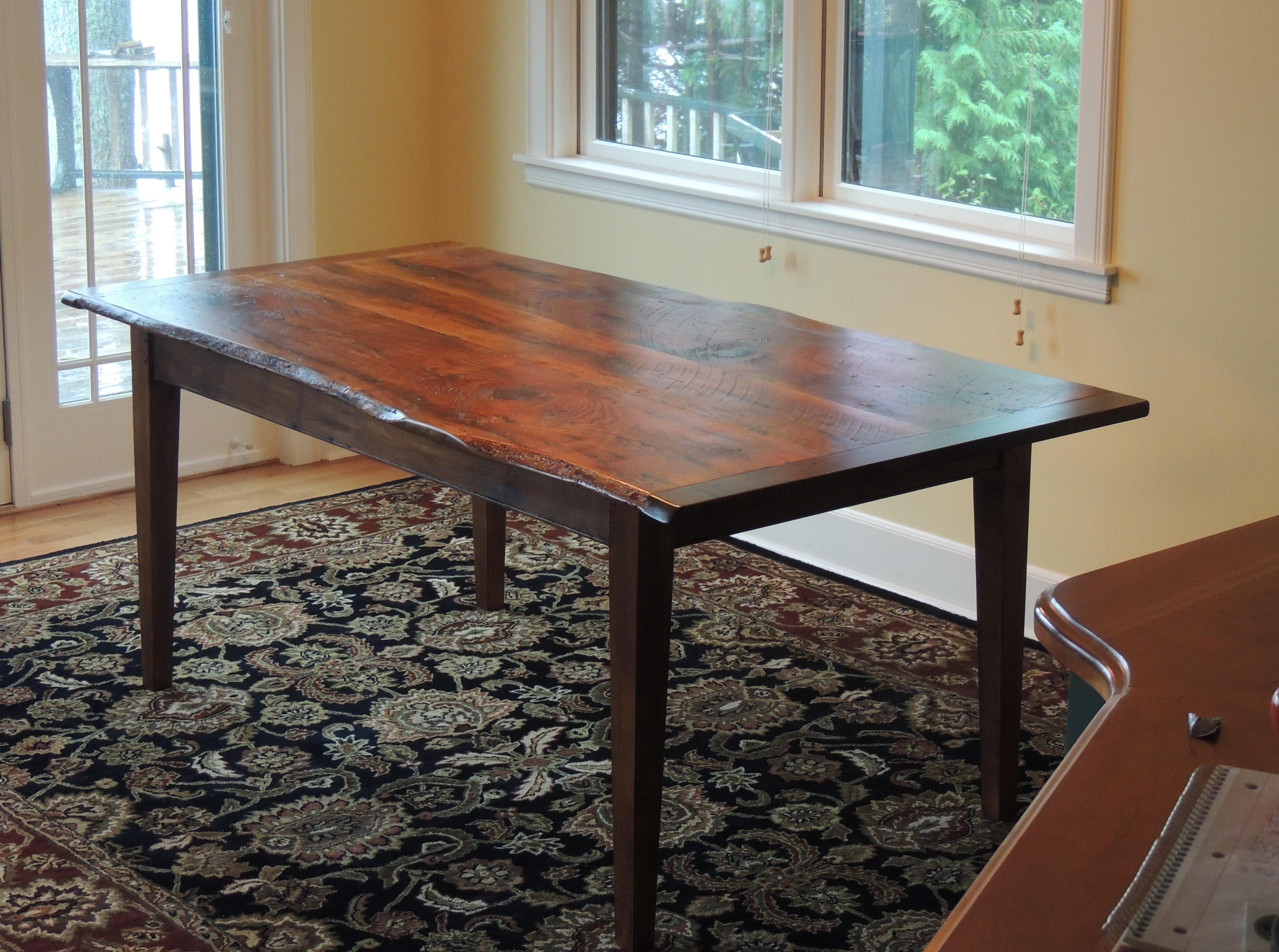 Handmade Farm Table in Reclaimed Pine with a 