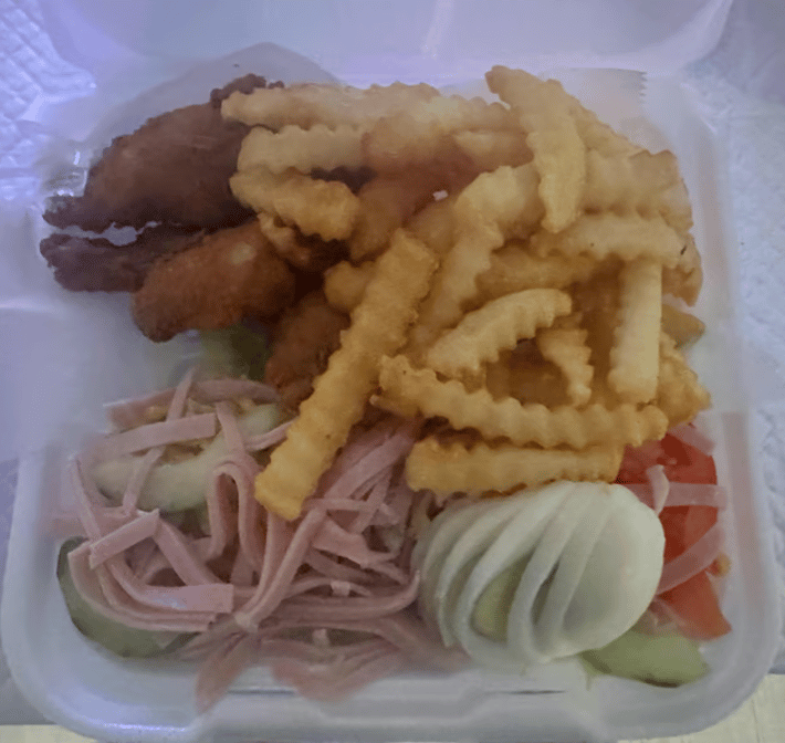 Wings & Chef Salad with Fries