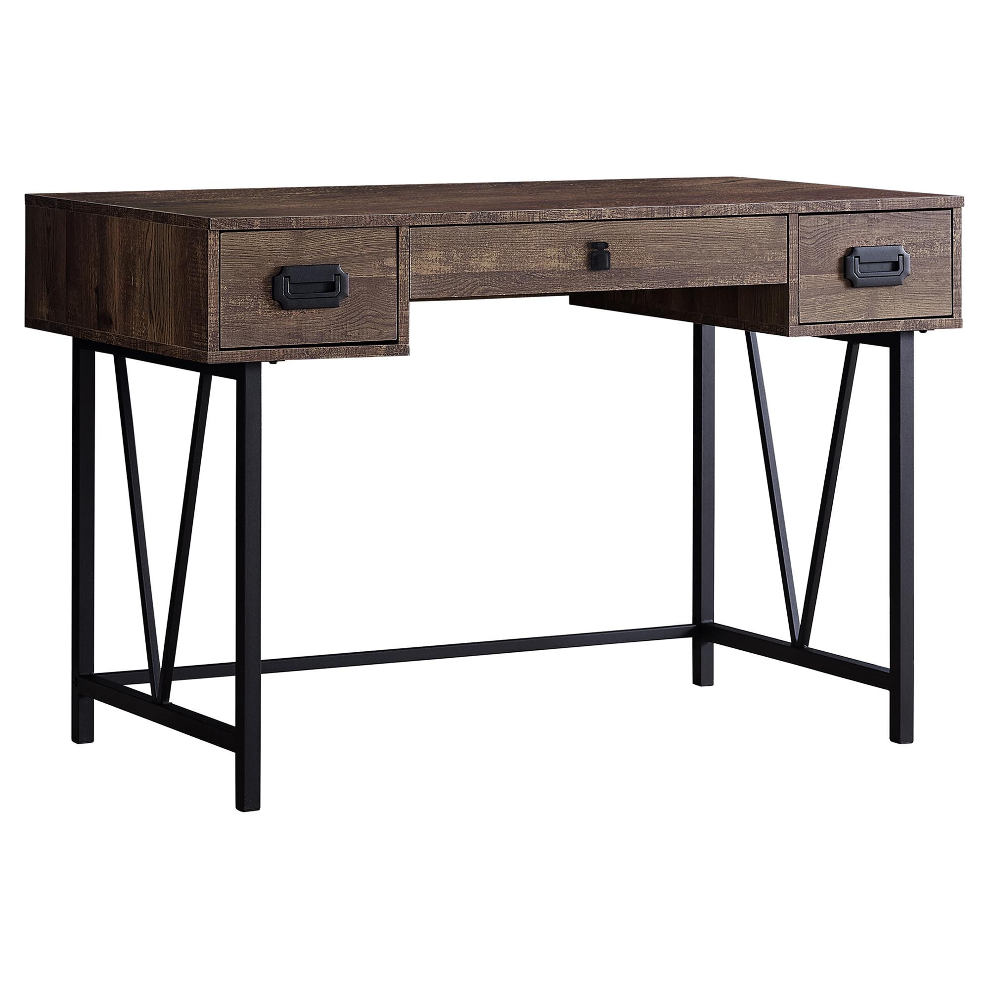 48" Computer Desk w/Drawers - Brown