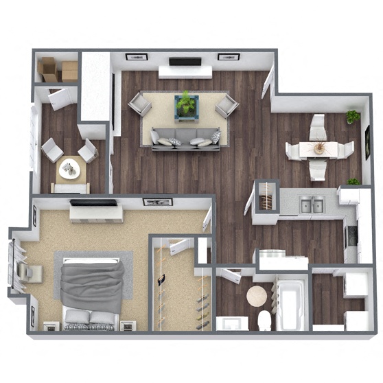A6: 1 Bed 1 Bath