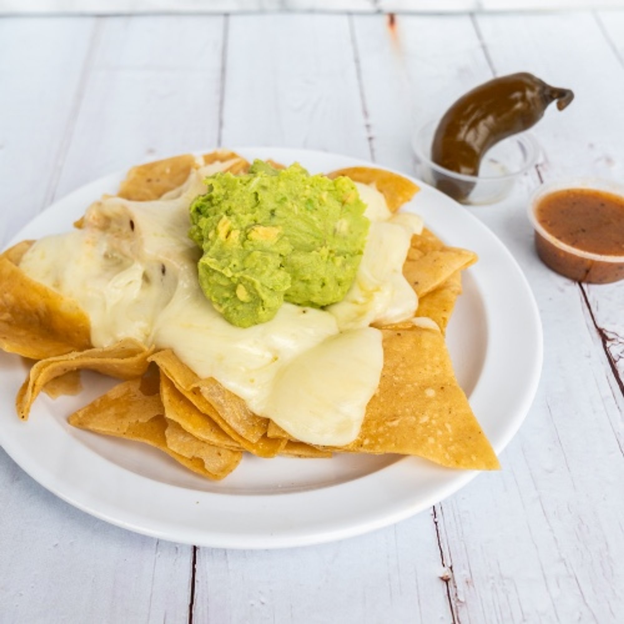 Chips with Cheese & Guacamole on Top