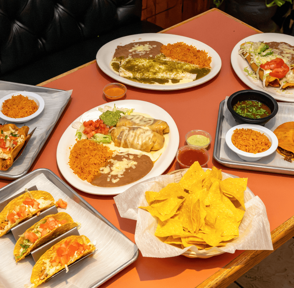 Two Enchiladas, Rice & Beans