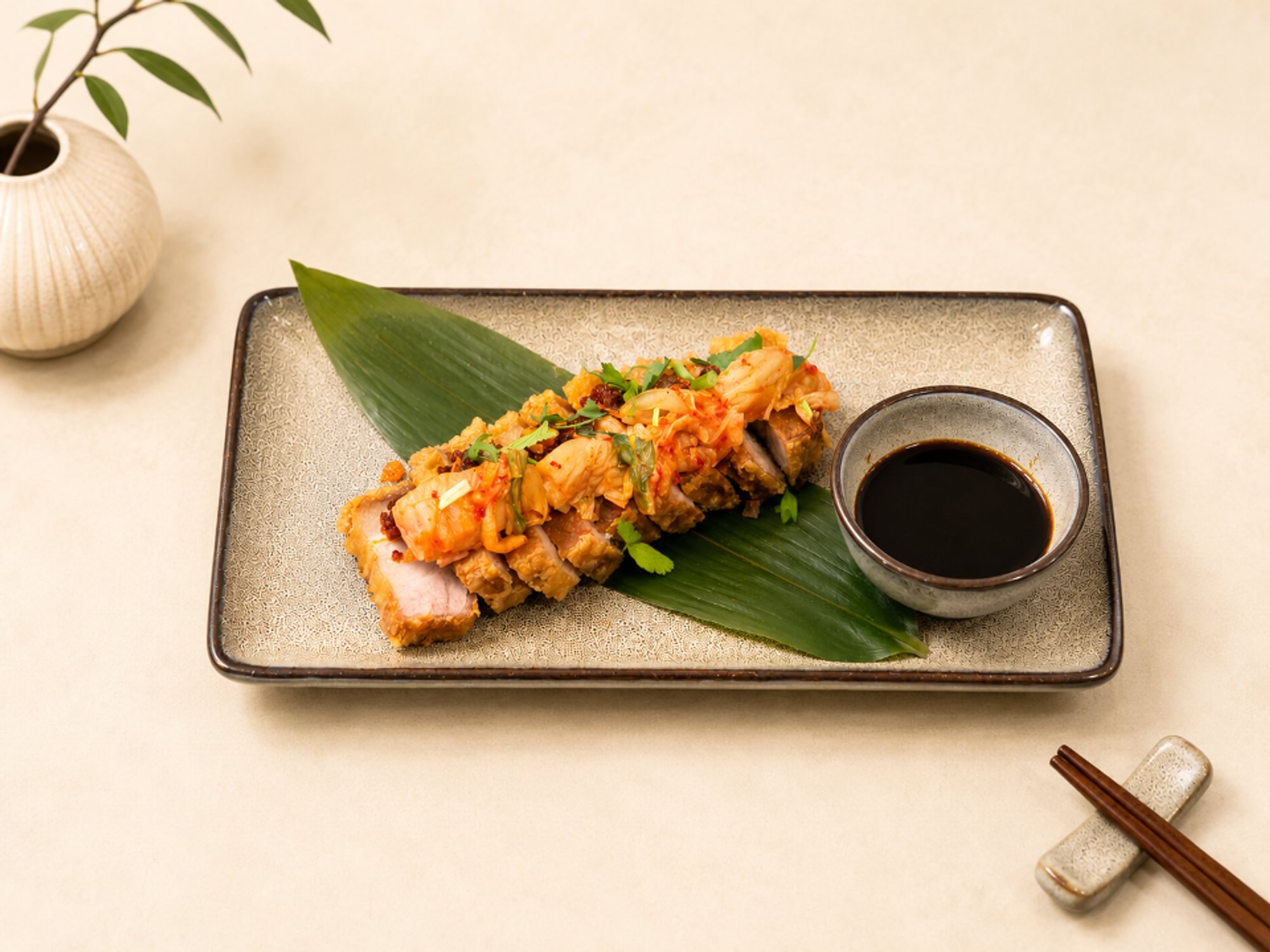 Kimchi-Kissed Crispy Pork