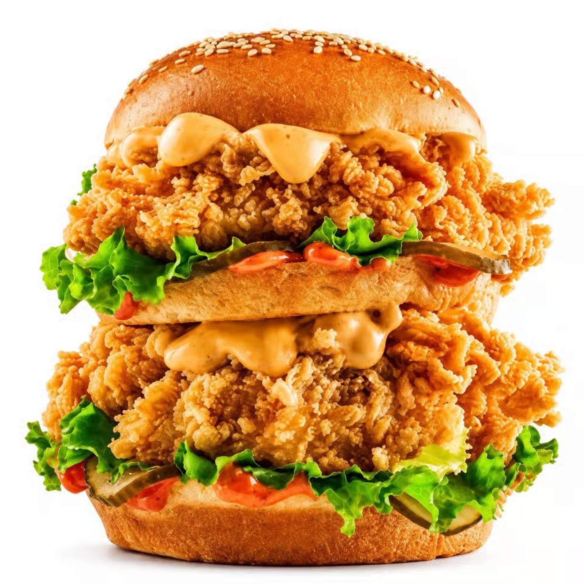 Double Chicken Zinger & Crinkle Fries