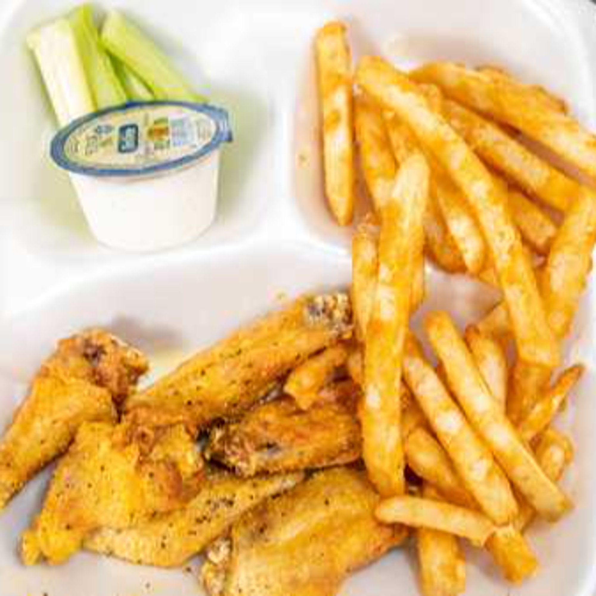 10 Wings with Fries & Drink