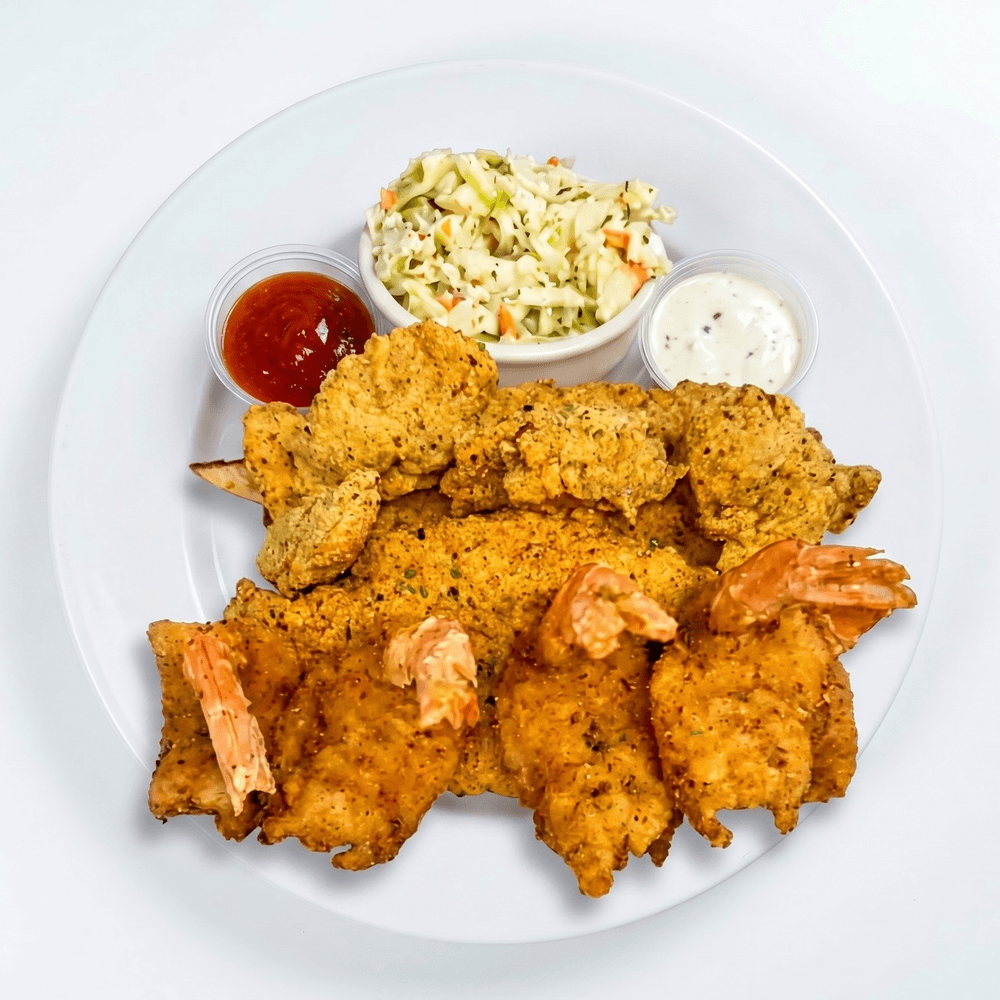 Fried Oysters and Shrimp Lunch