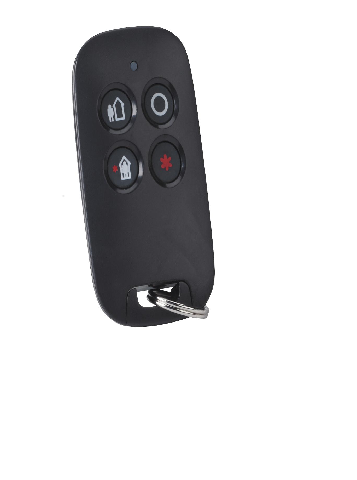 This is the key fob that you will be given to remotely access your system,