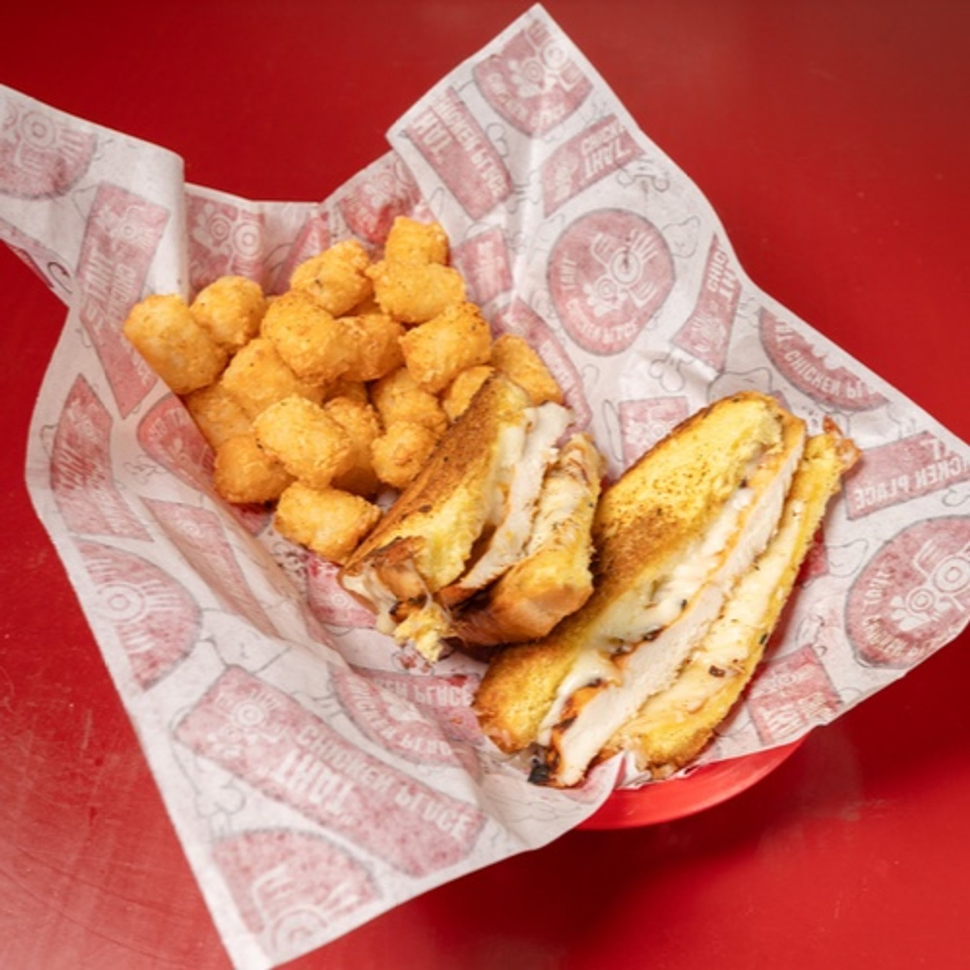 Grilled Cheese Sandwich W/Grilled Chicken