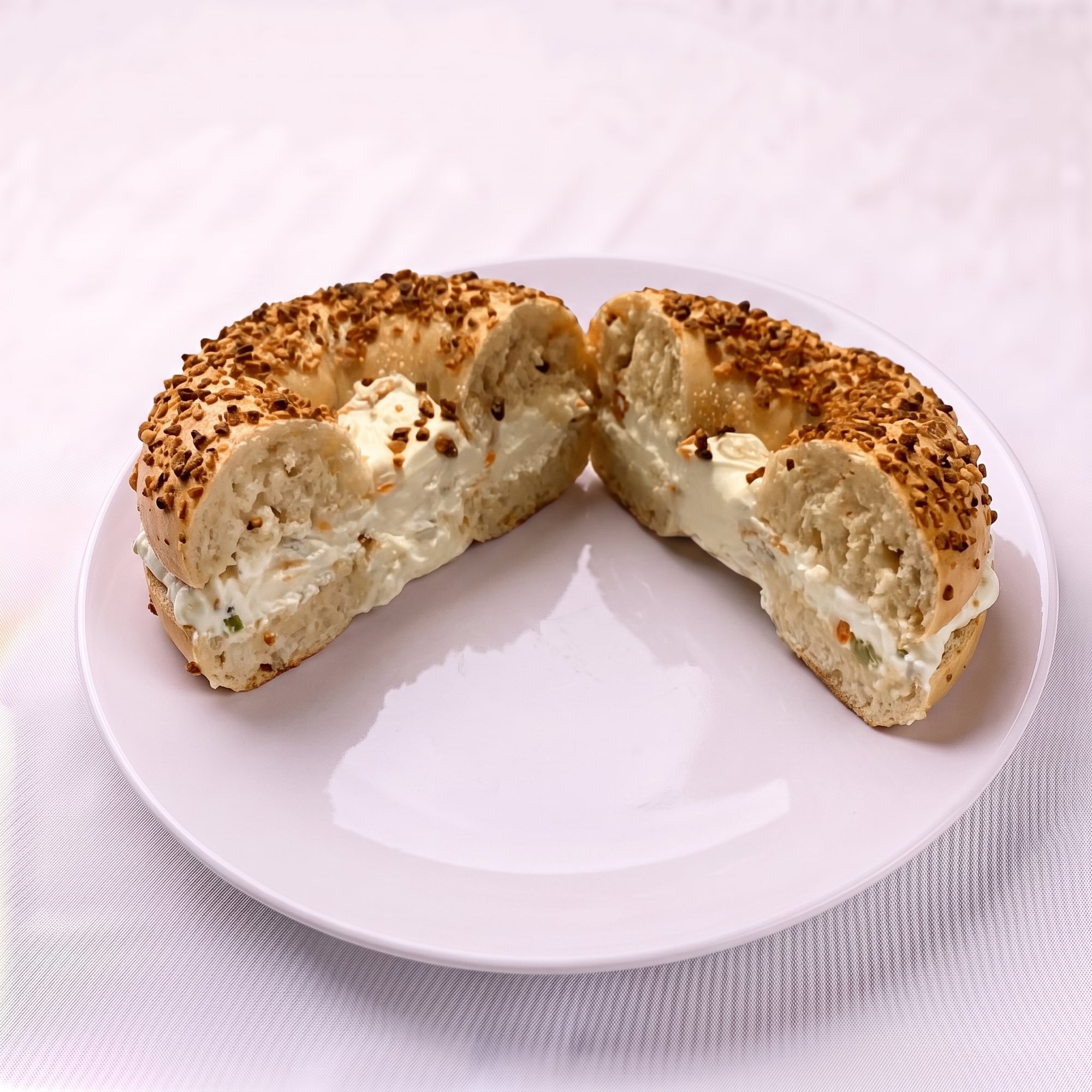 Bagel with Vegetable Cream Cheese