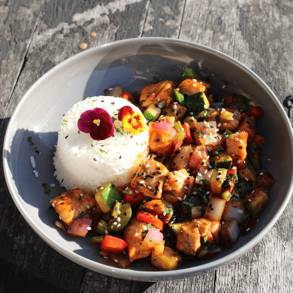 Salmon Teriyaki Bowl