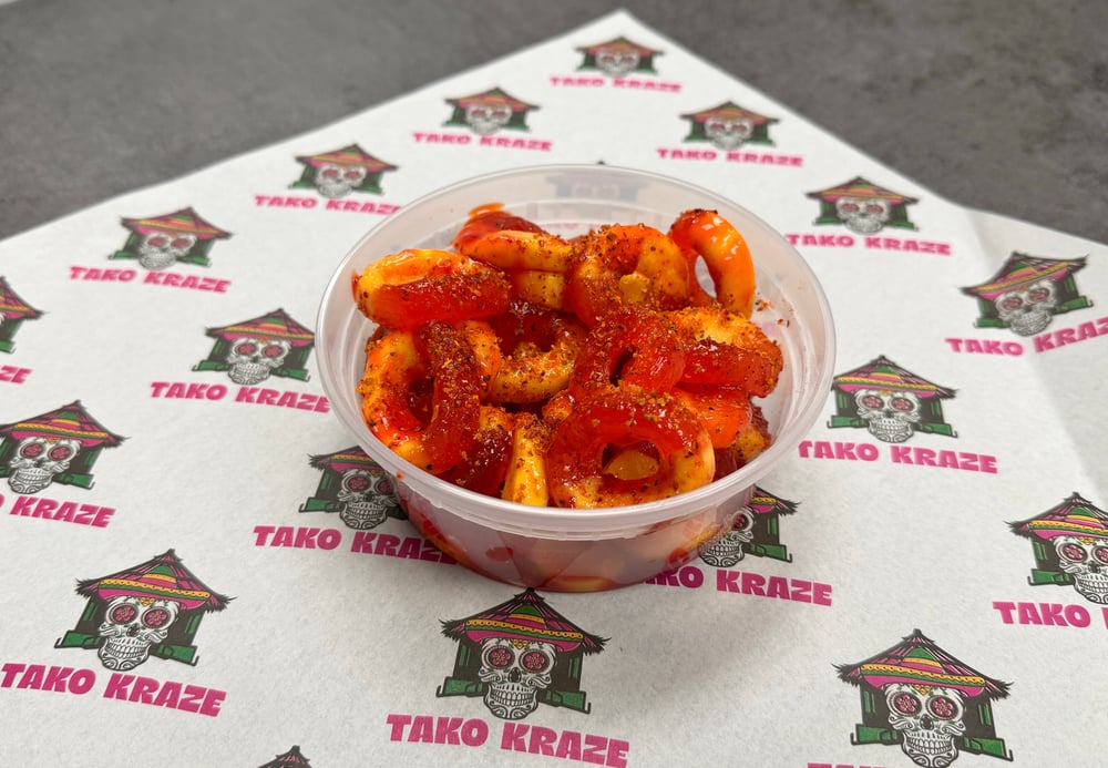 1/2lb Chamoy Tajín Peach Rings