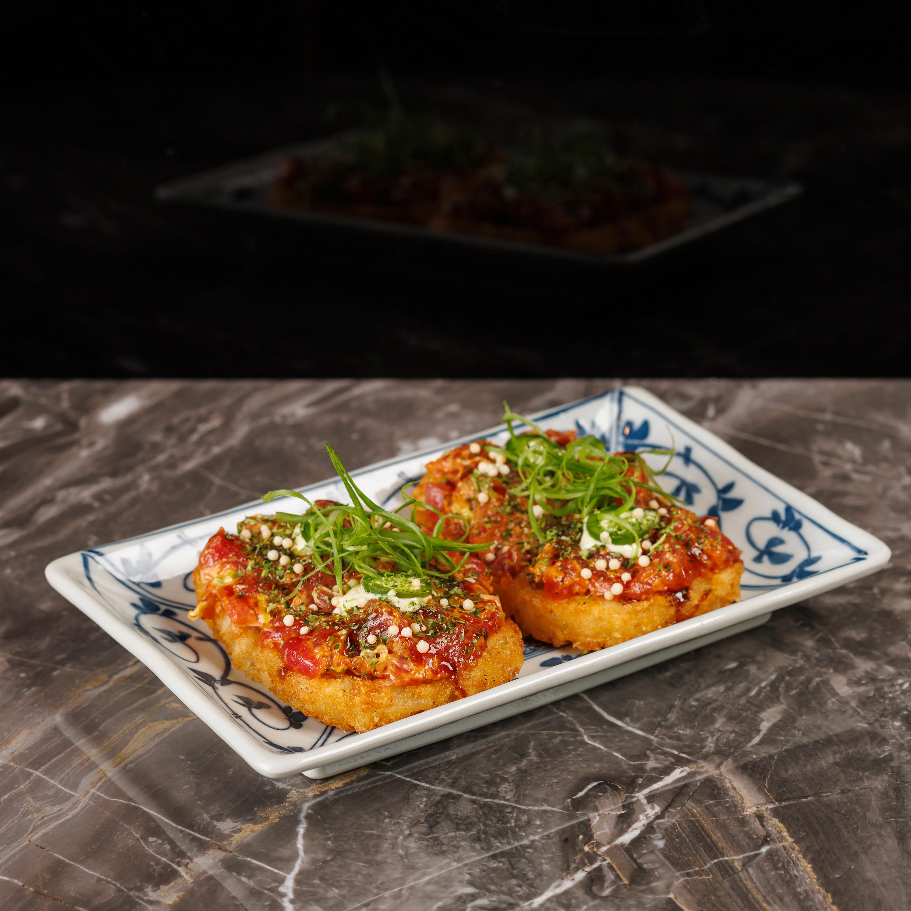 Spicy Tuna Hash Browns