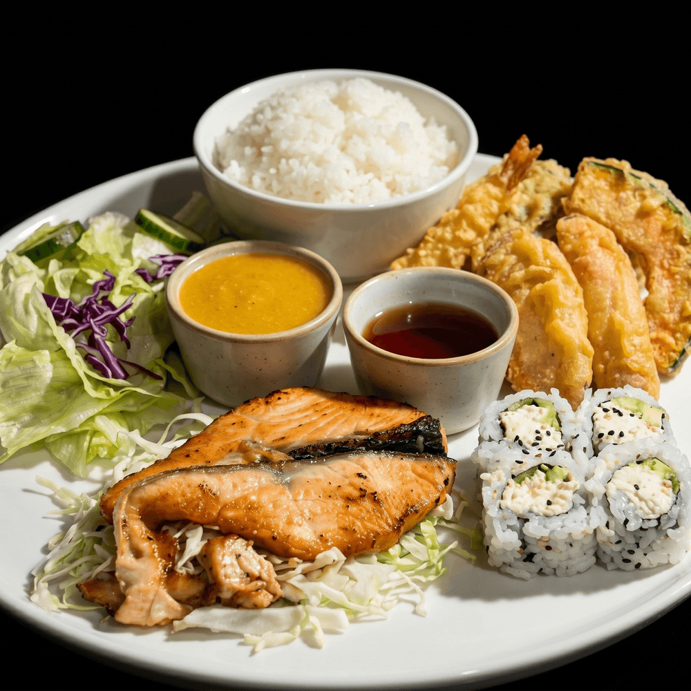 108. Salmon Teriyaki Lunch Bento