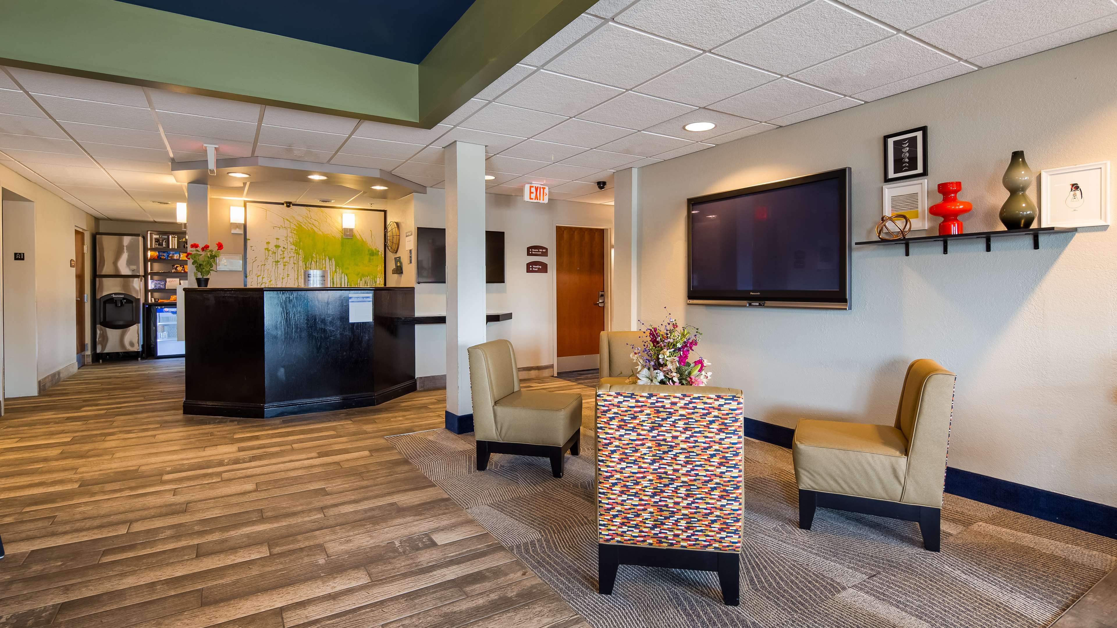 Our lobby offers seating and television for your convenience