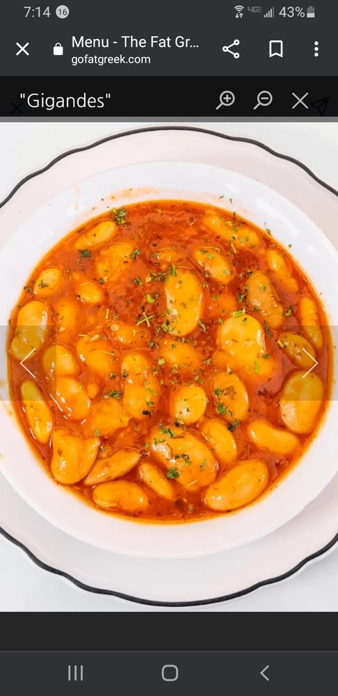 Gigandes (Giant Lima Beans)