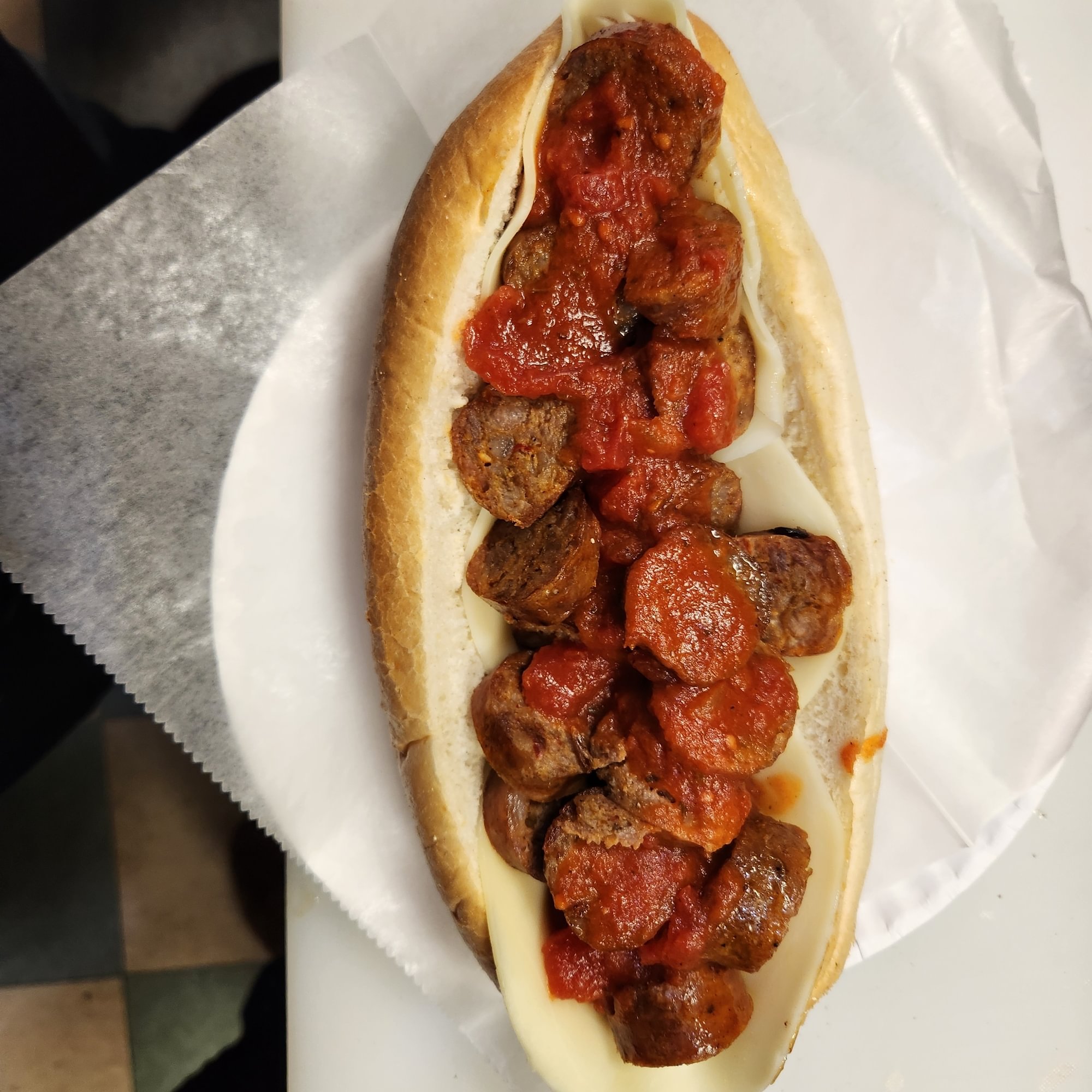 Sausage with Cheese Hot Sub (Small)