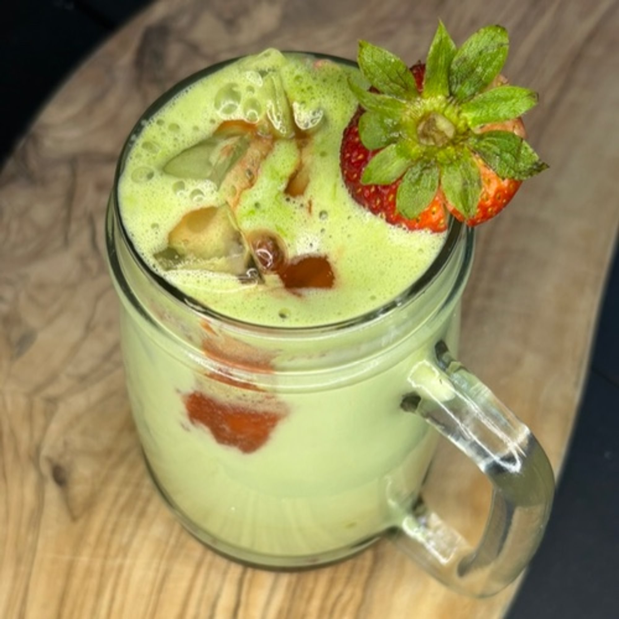 Strawberry Shaken Matcha Latte