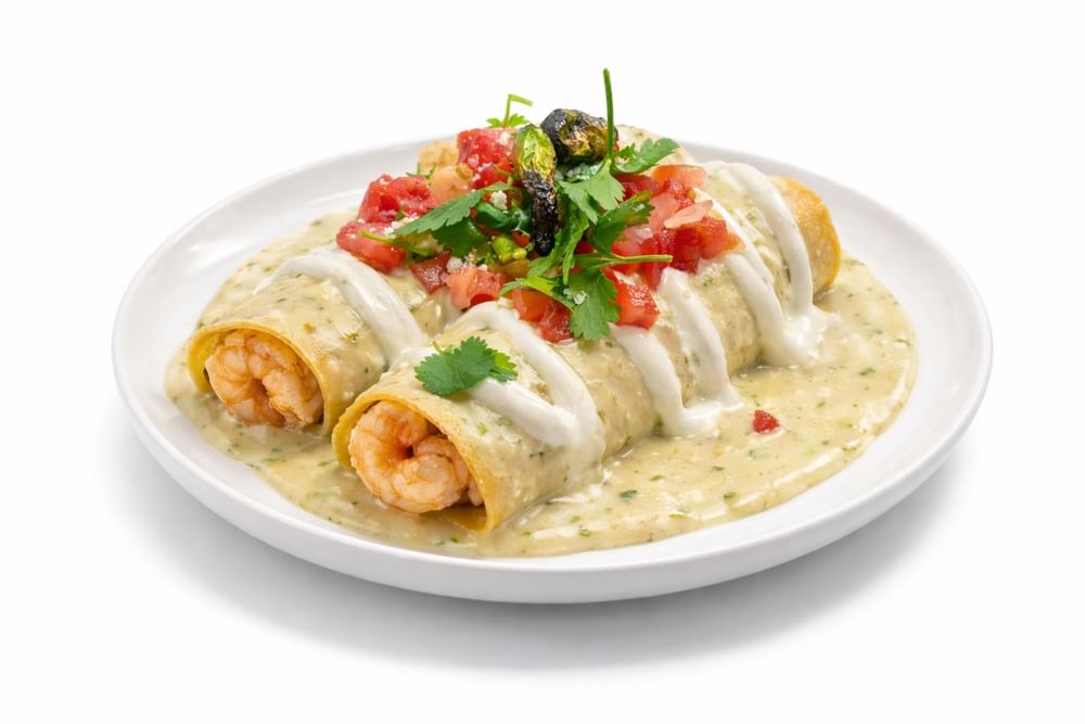 Shrimp Suiza Enchiladas