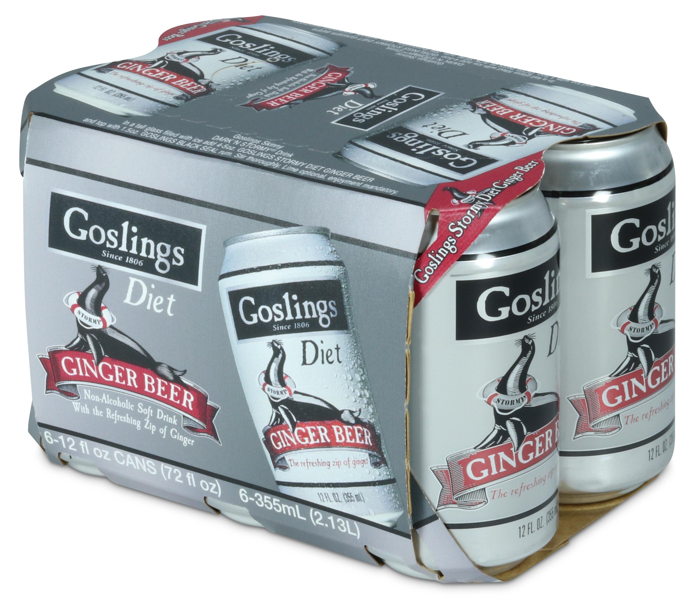 Goslings Diet Ginger Beer 6pk cans