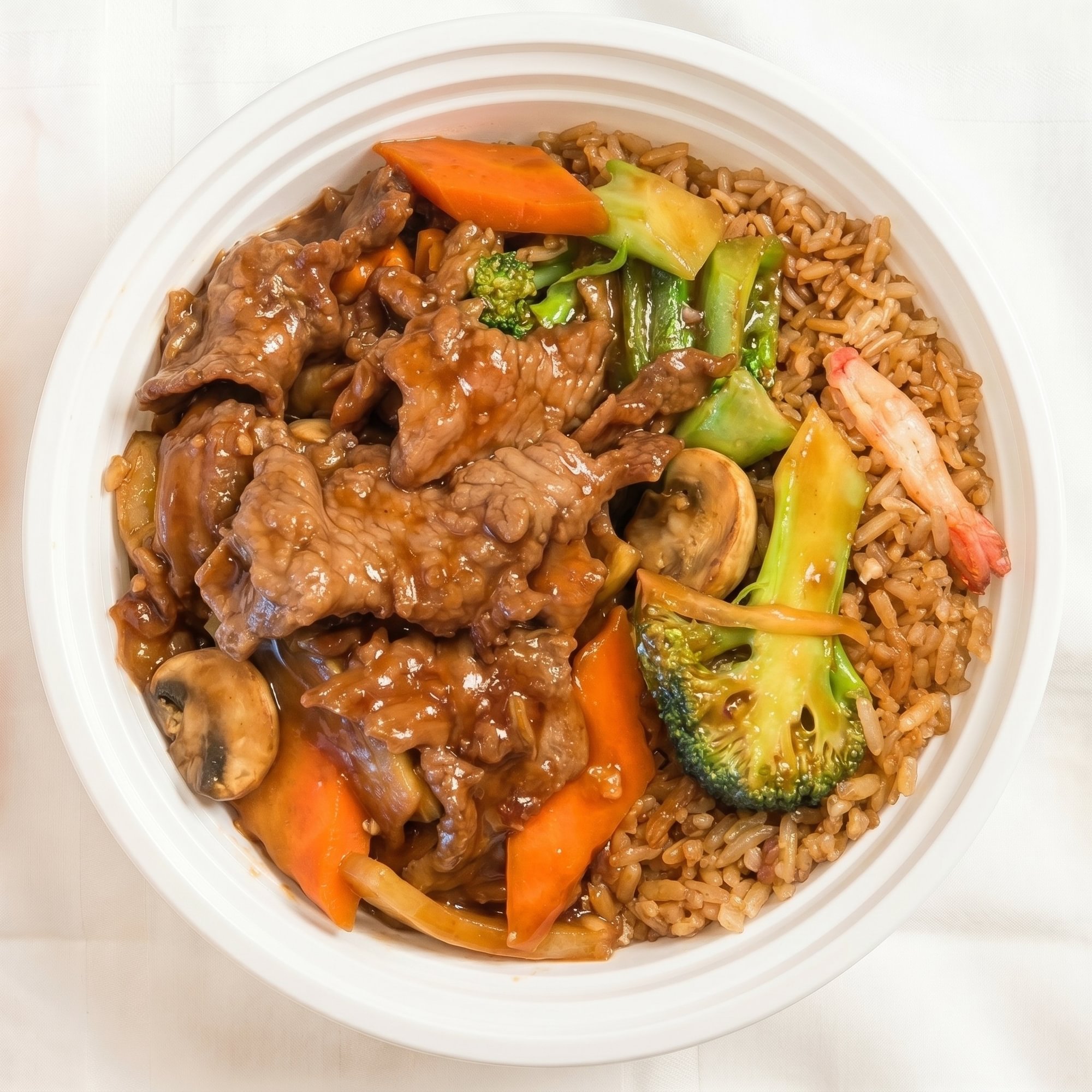 Dinner Beef with Broccoli Combination Platter