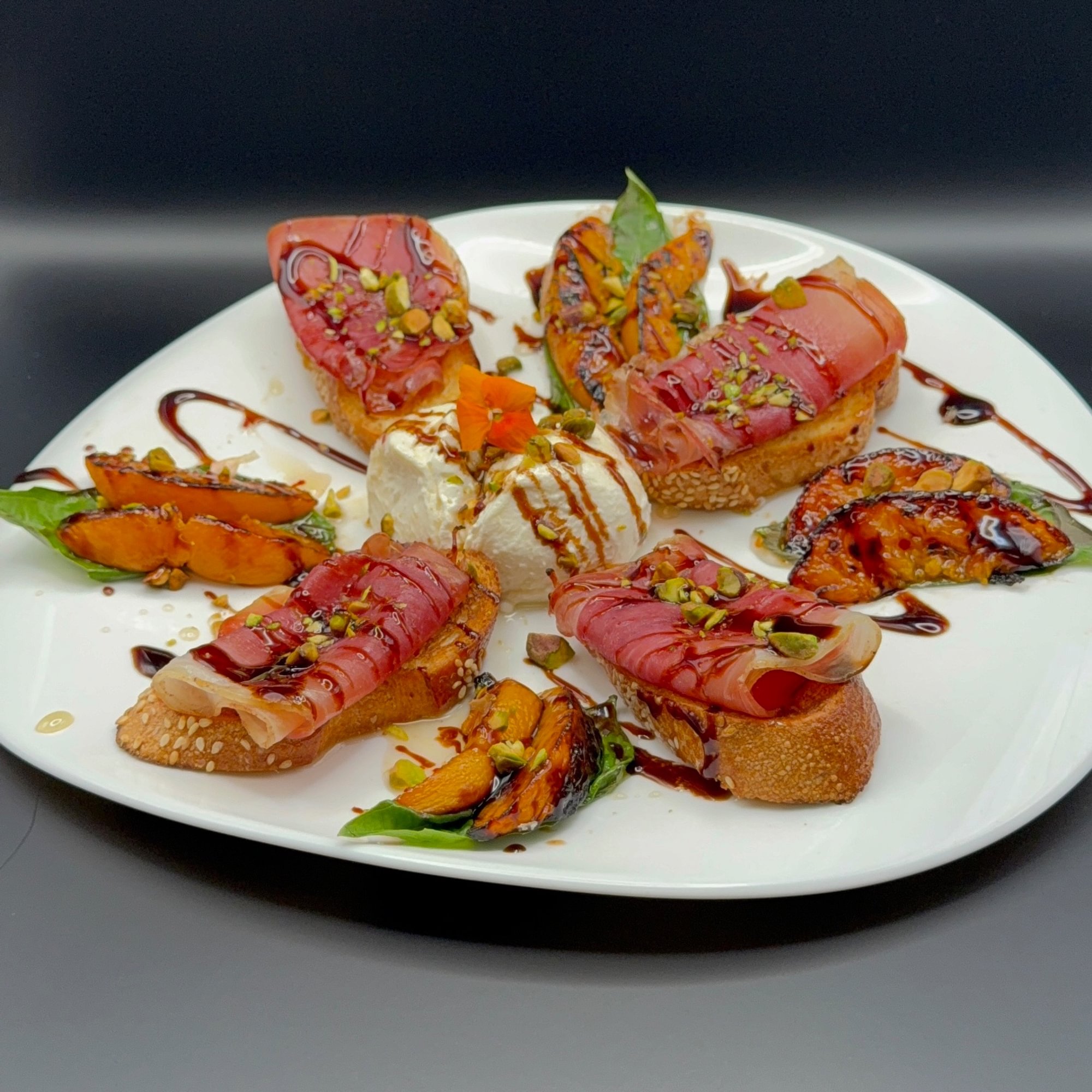 Roasted Peaches & Burrata