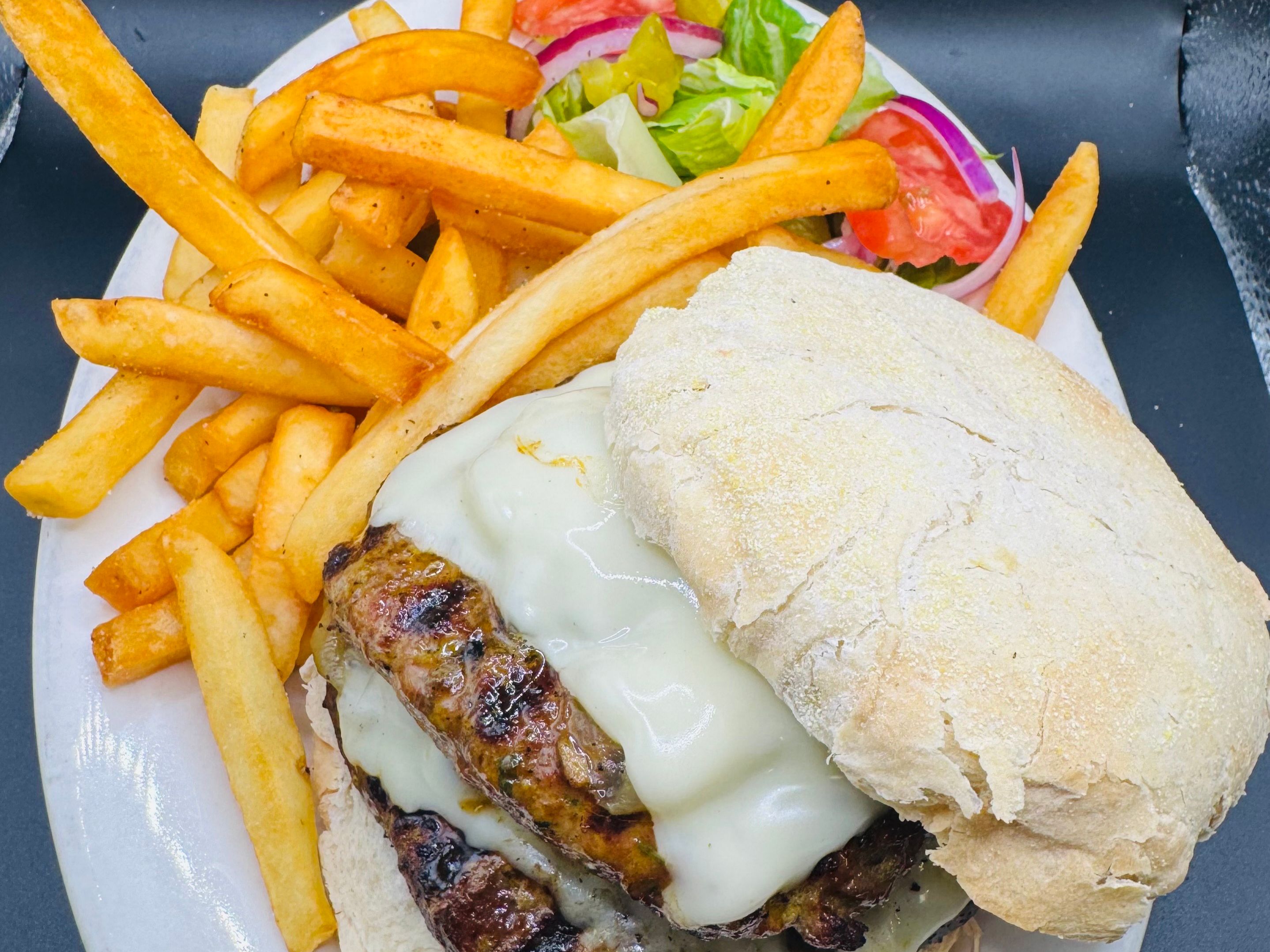 Double Lamb Cheese Burger