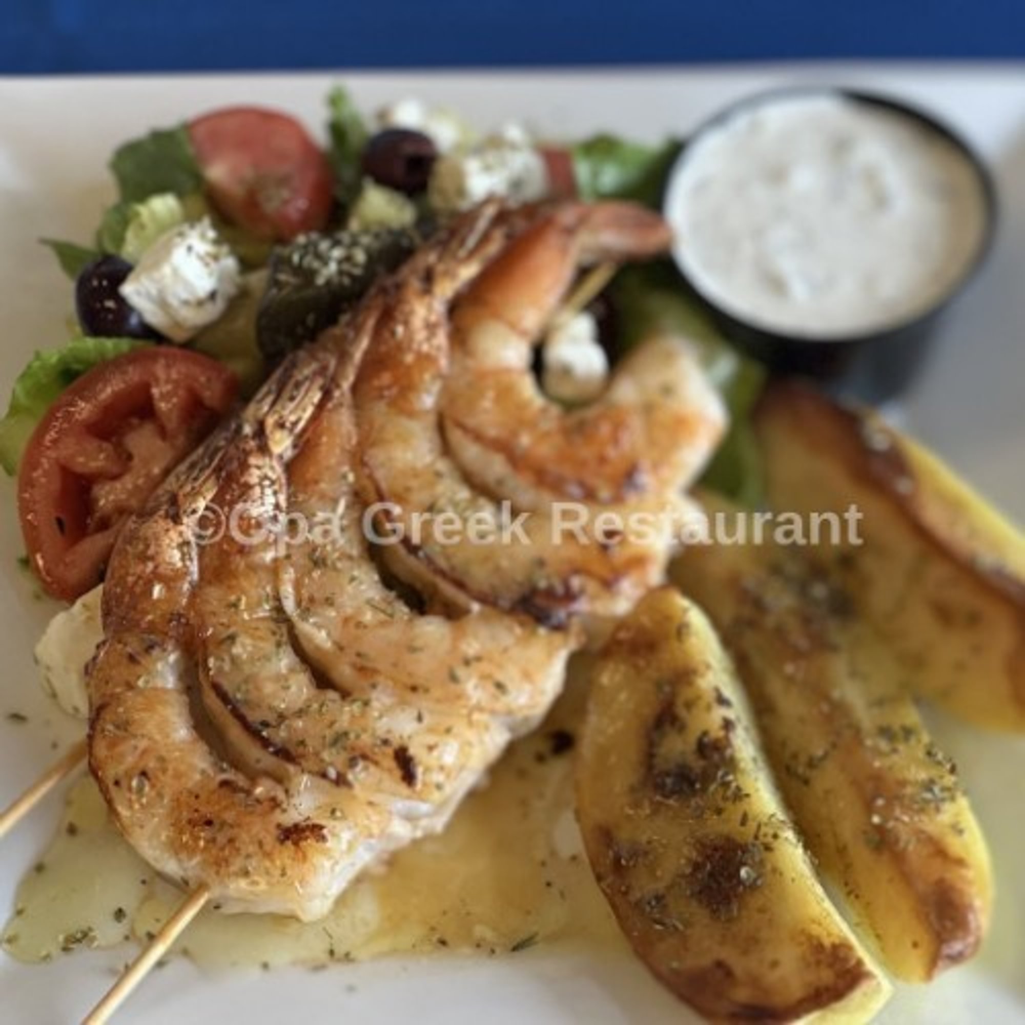 Grilled Shrimp Skewer Platter
