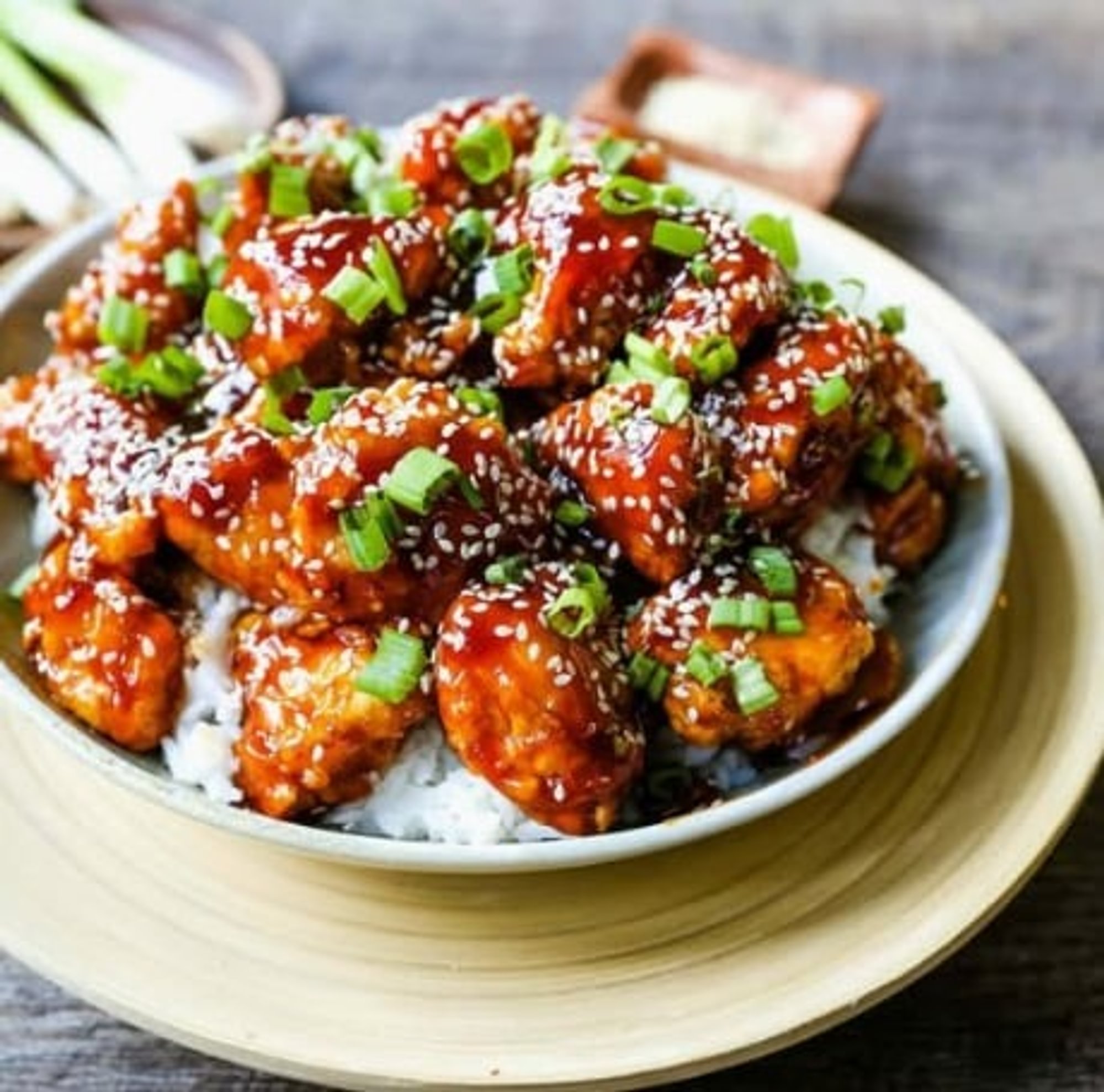 Soy Garlic Chicken Rice Dish