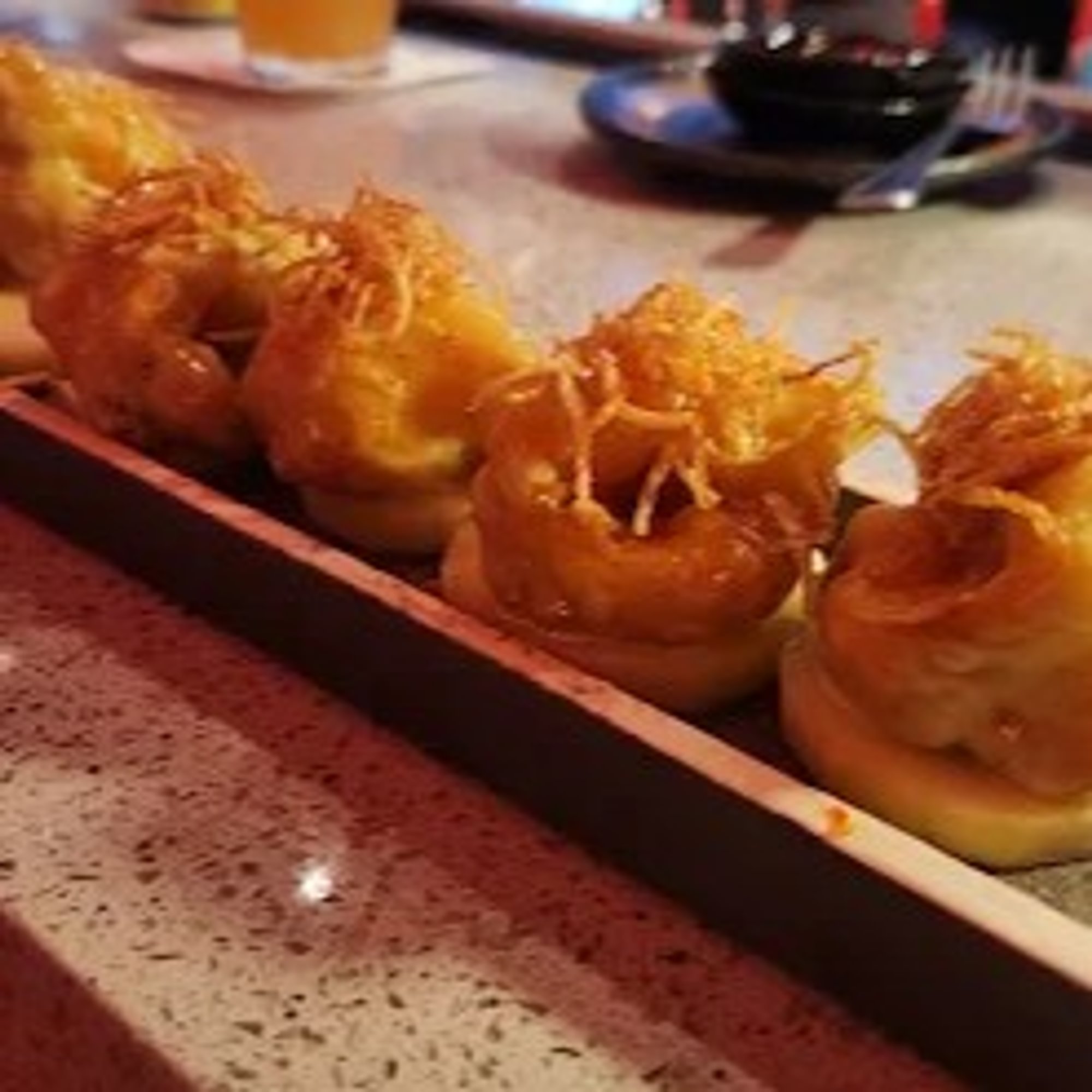Golden Matcha Shrimp Balls
