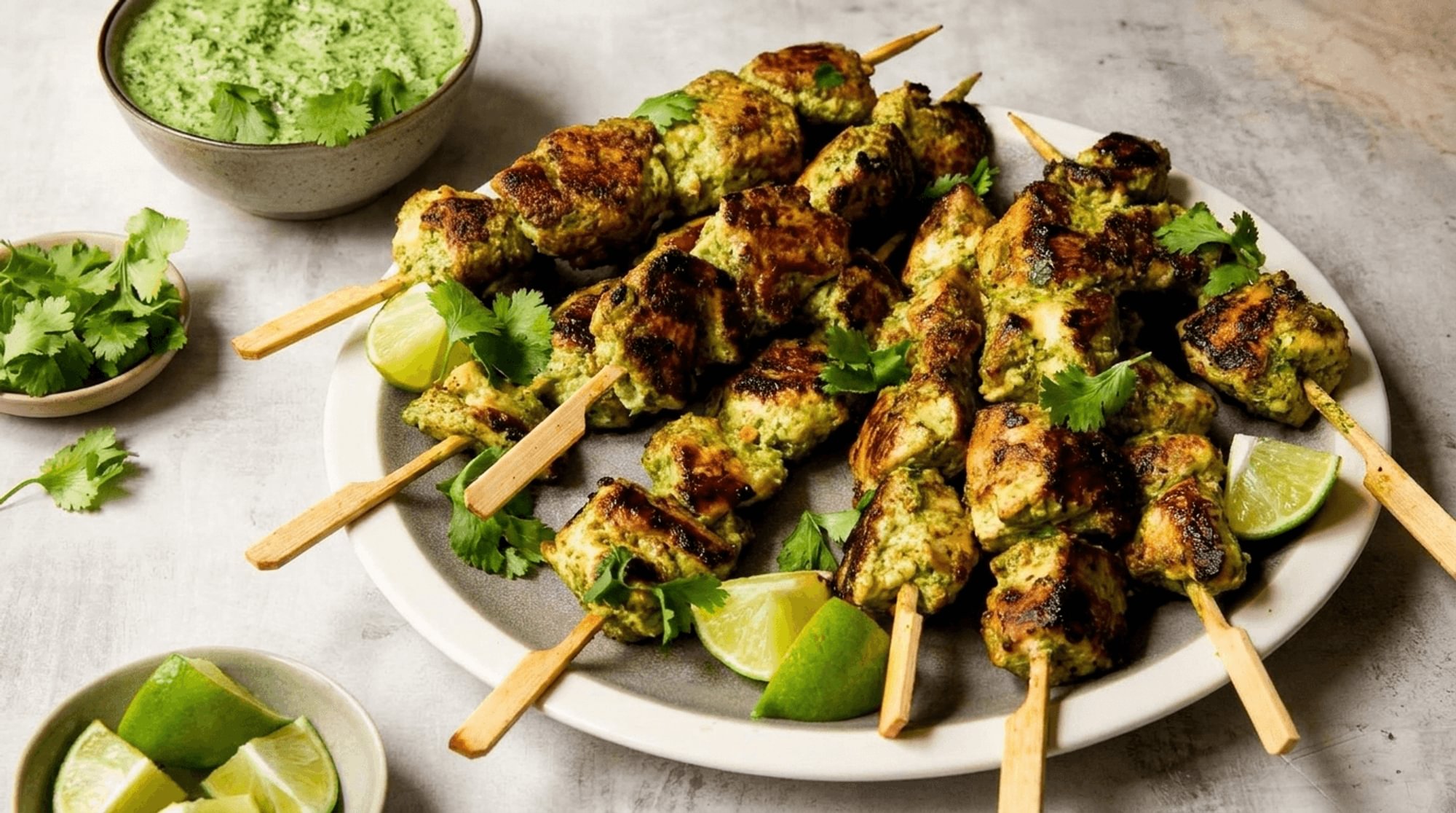 Cilantro Chilli Pesto Chicken Tikka