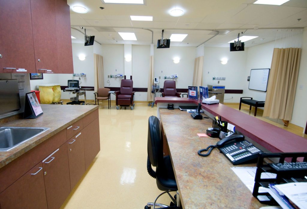 The treatment area of Southern California Vein Care