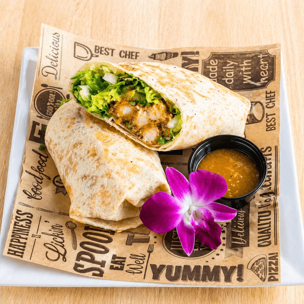 Coconut Mango Shrimp Wrap