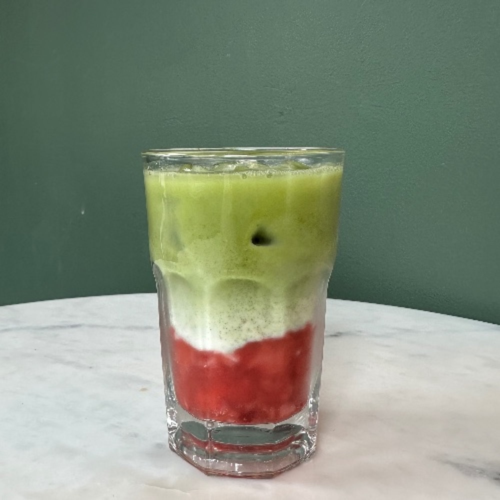 Iced Strawberry Matcha Latte