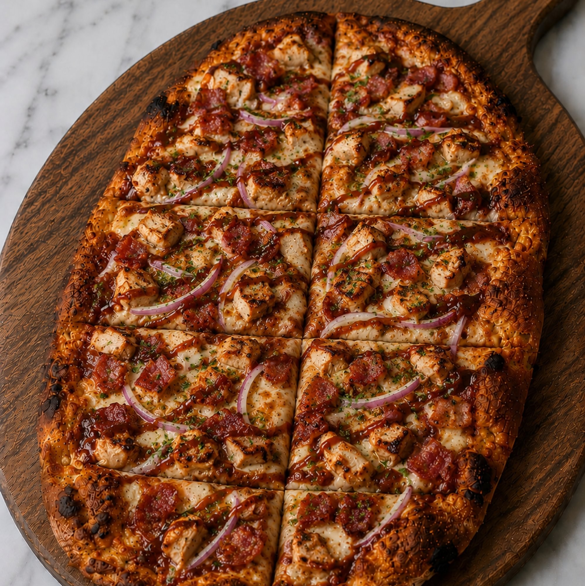 Roman BBQ Chicken Pizza