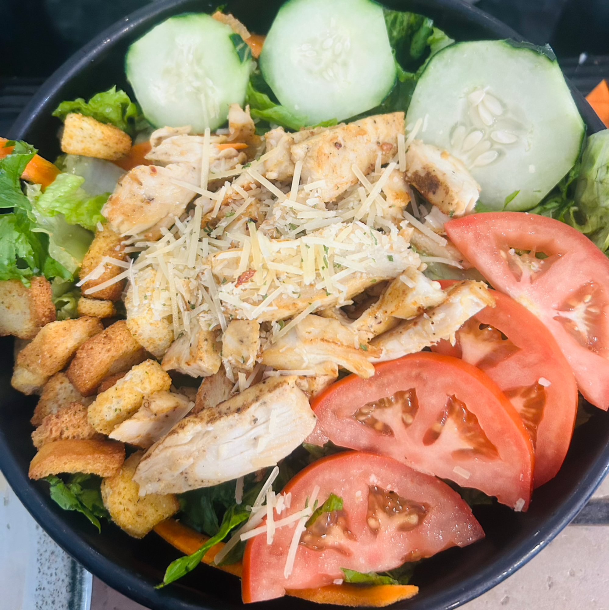 Grilled Chicken Caesar Salad & Minestrone Soup