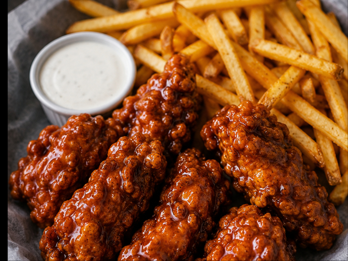 5 Lazy Wings w/ Fries