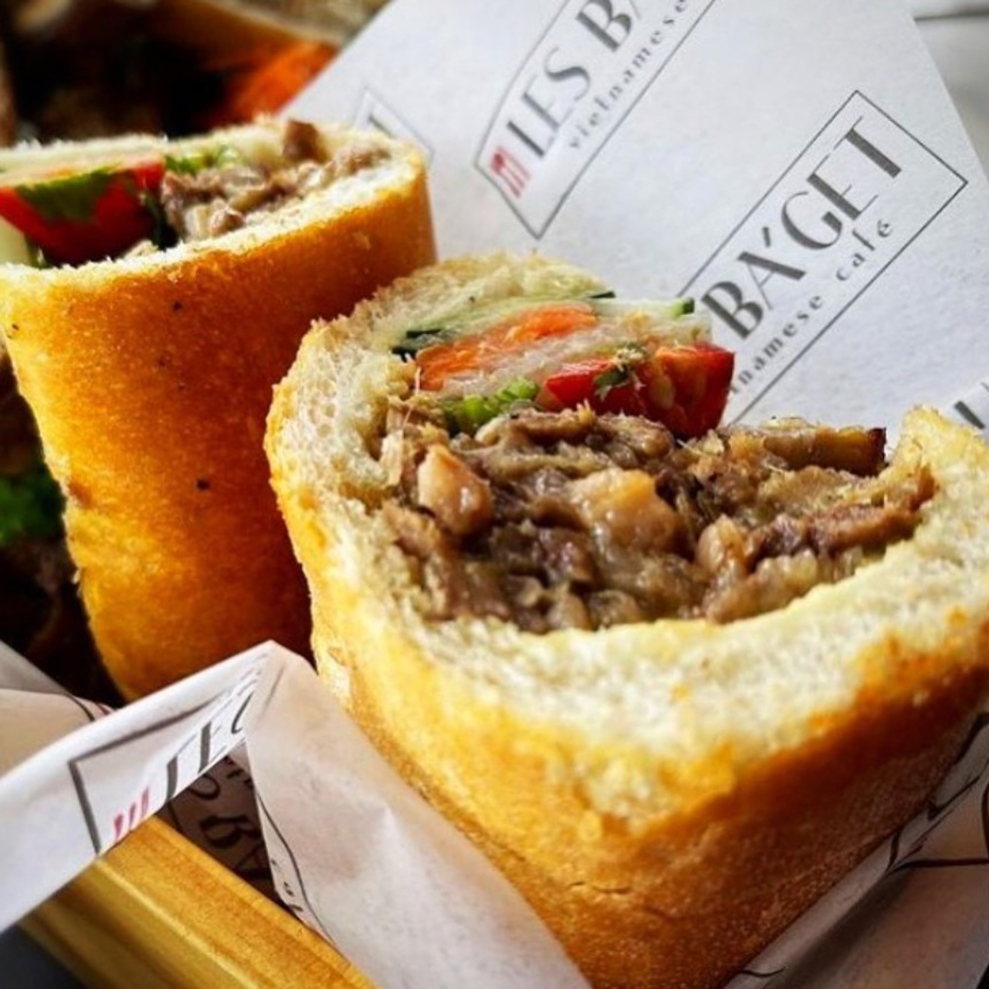 Braised Beef Belly Baguette