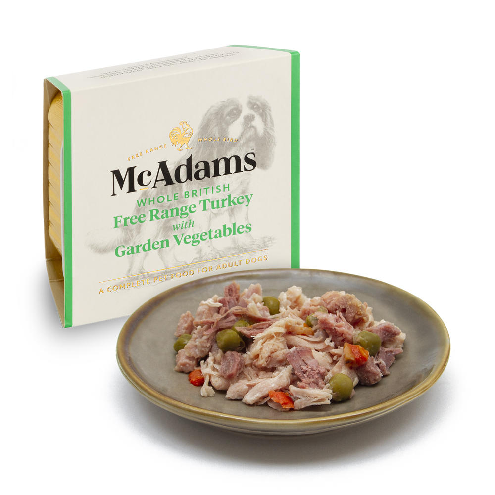 McAdams Whole British Free Range Turkey & Garden Vegetables Dog 150g