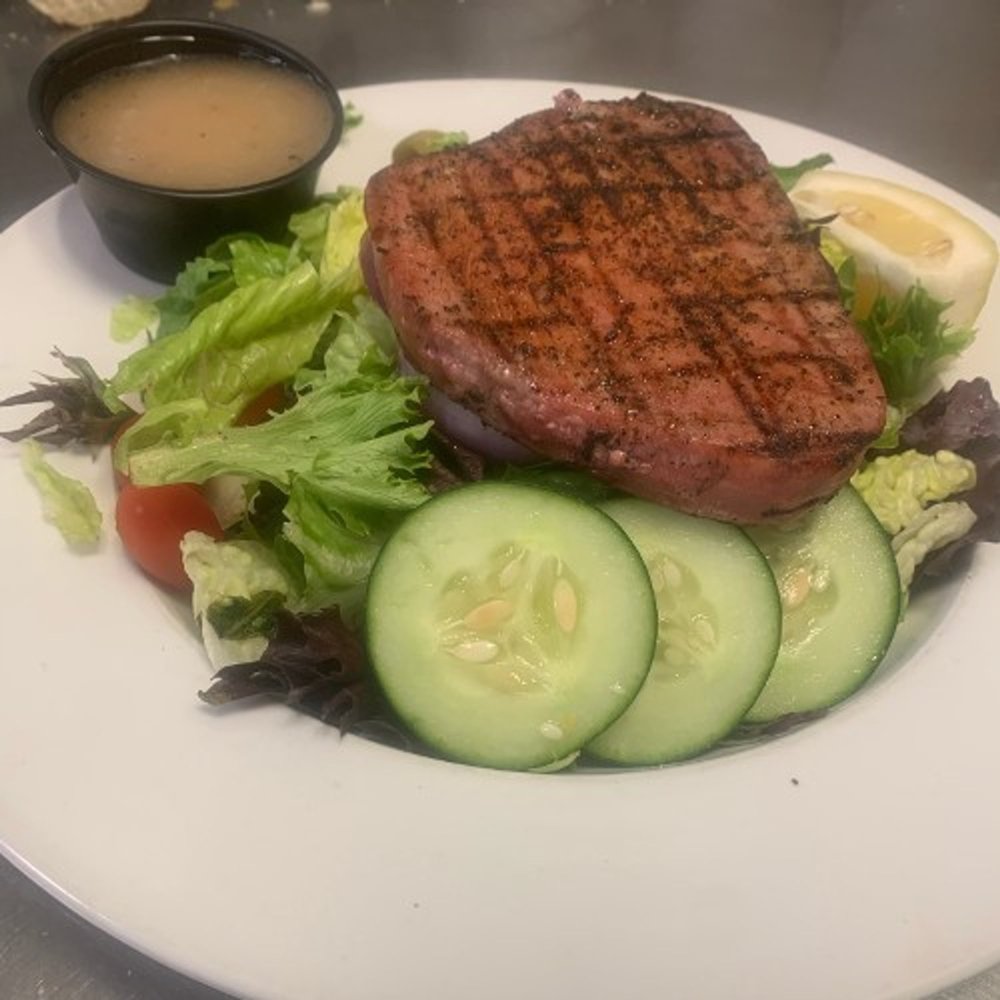 Grilled Ahi Tuna Steak or Norwegian Salmon Salad